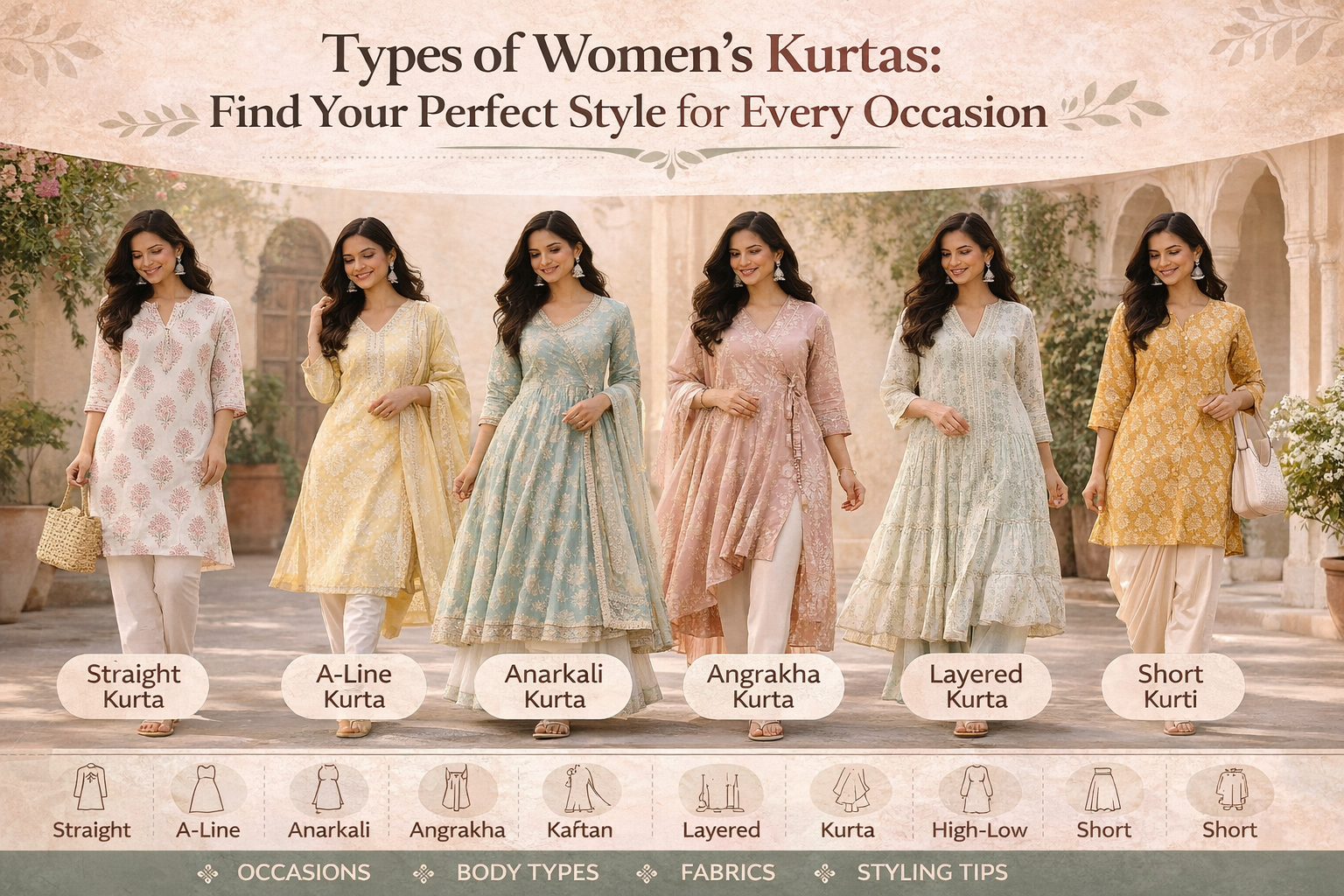 Types of Women’s Kurtas: Find Your Perfect Style for Every Occasion