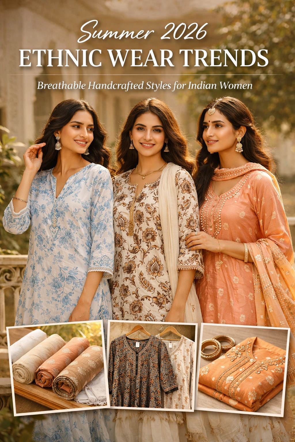 Summer 2026 Ethnic Wear Trends: Breathable Handcrafted Styles for Indian Women