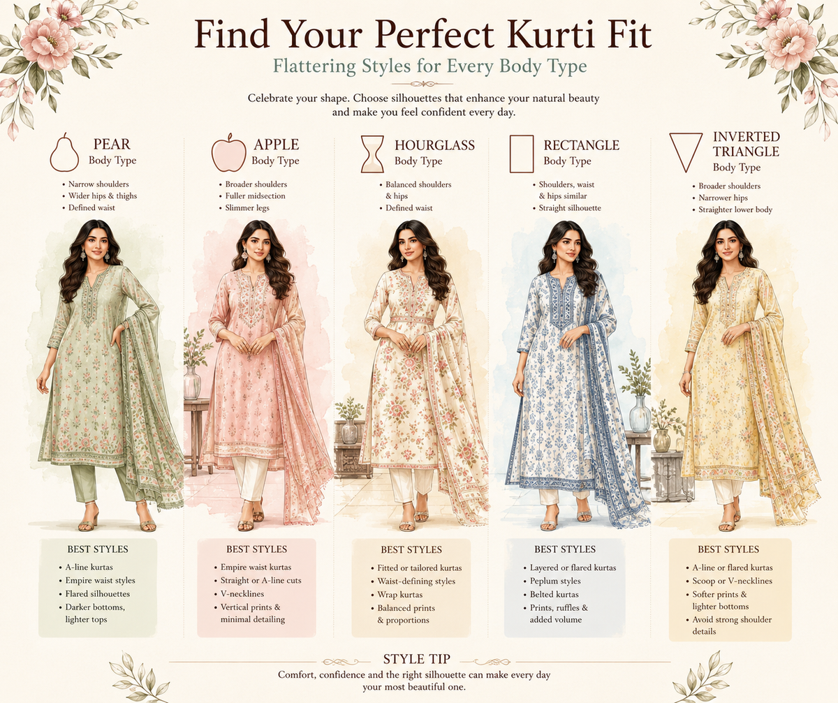 The Ultimate Guide to Choosing the Perfect Kurti According to Your Body Type