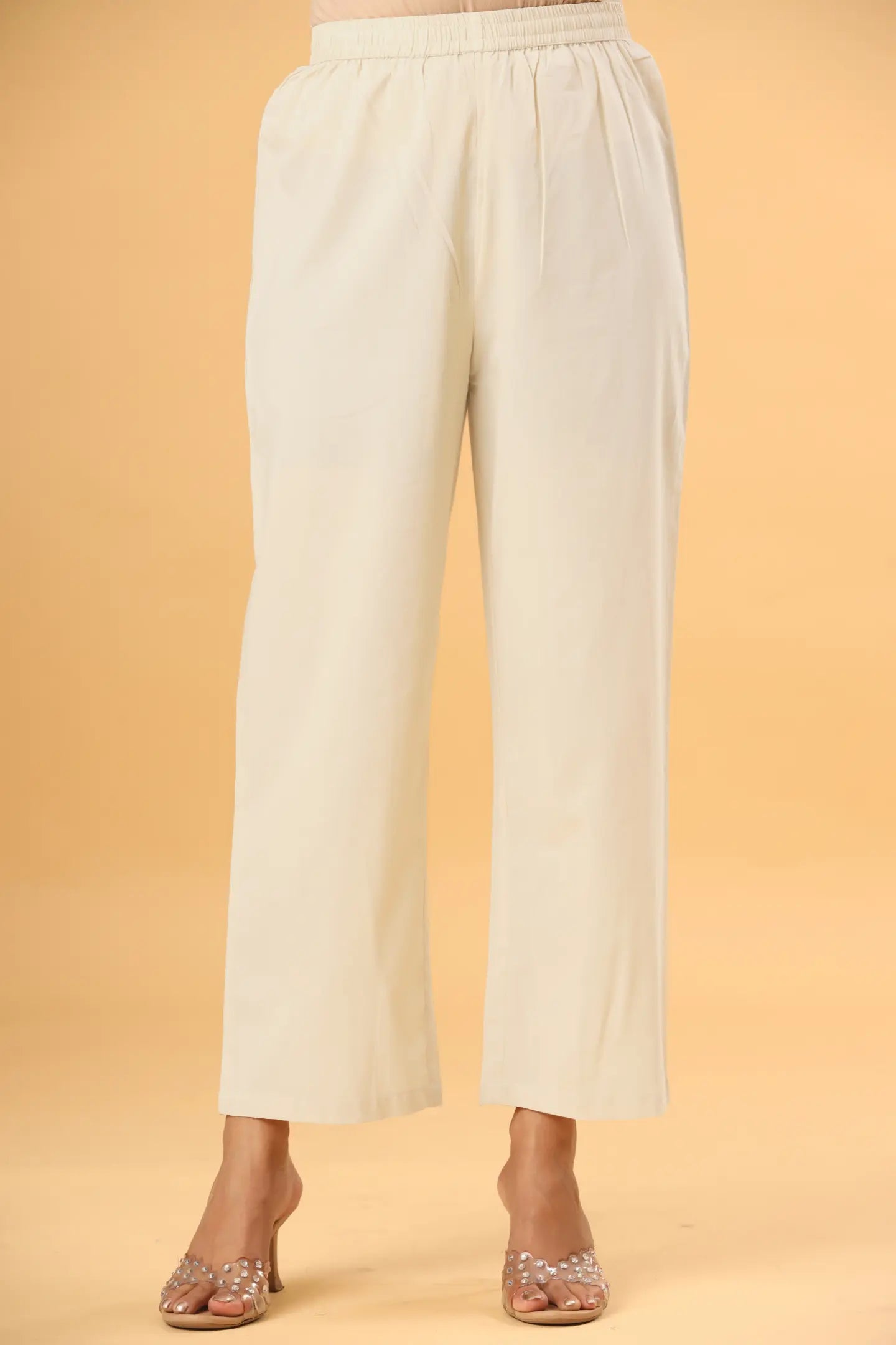 Ivory Whisper Hand-Printed Kurta (Pants and Dupatta included)