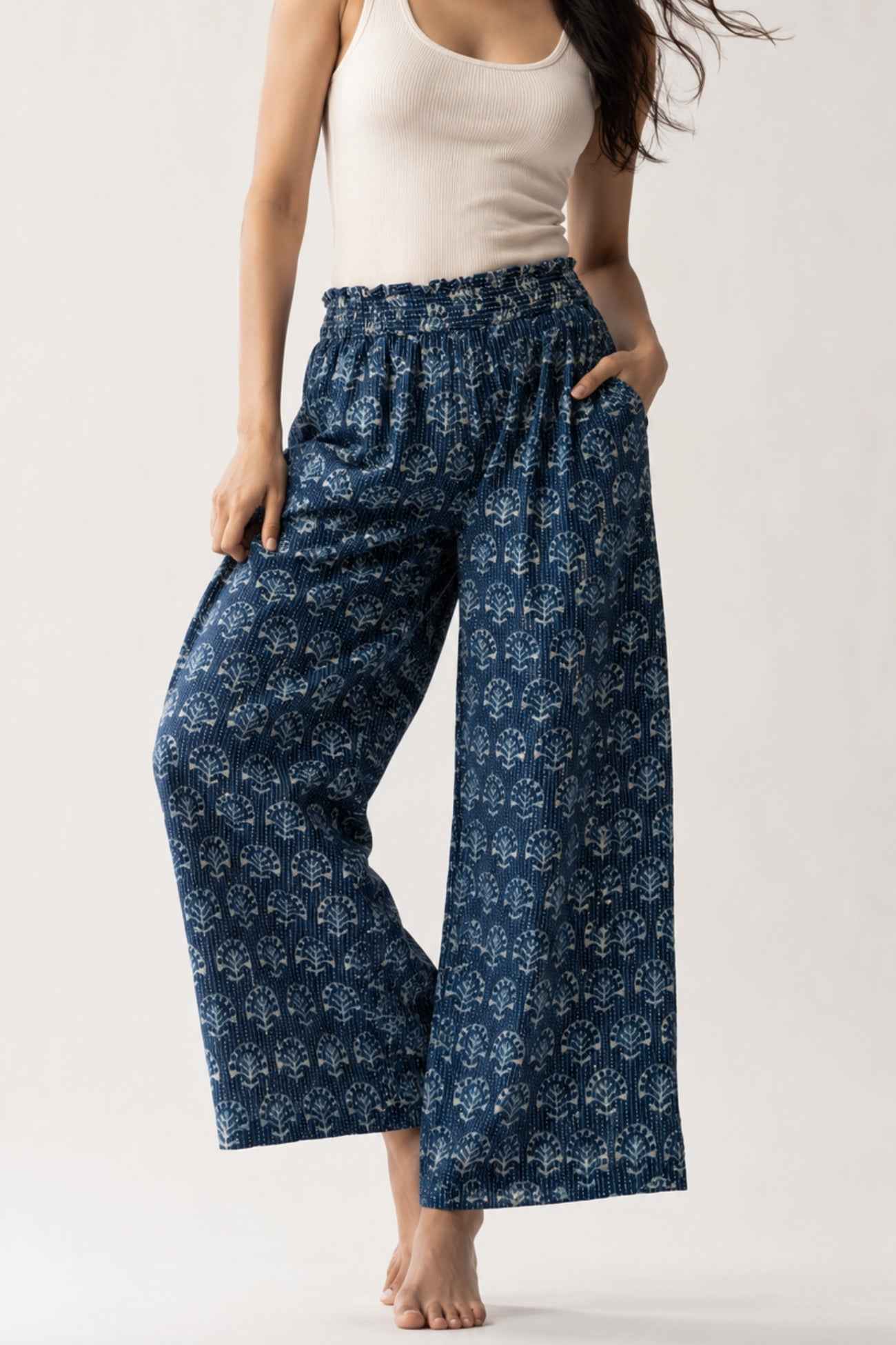 Printed Cotton Pants