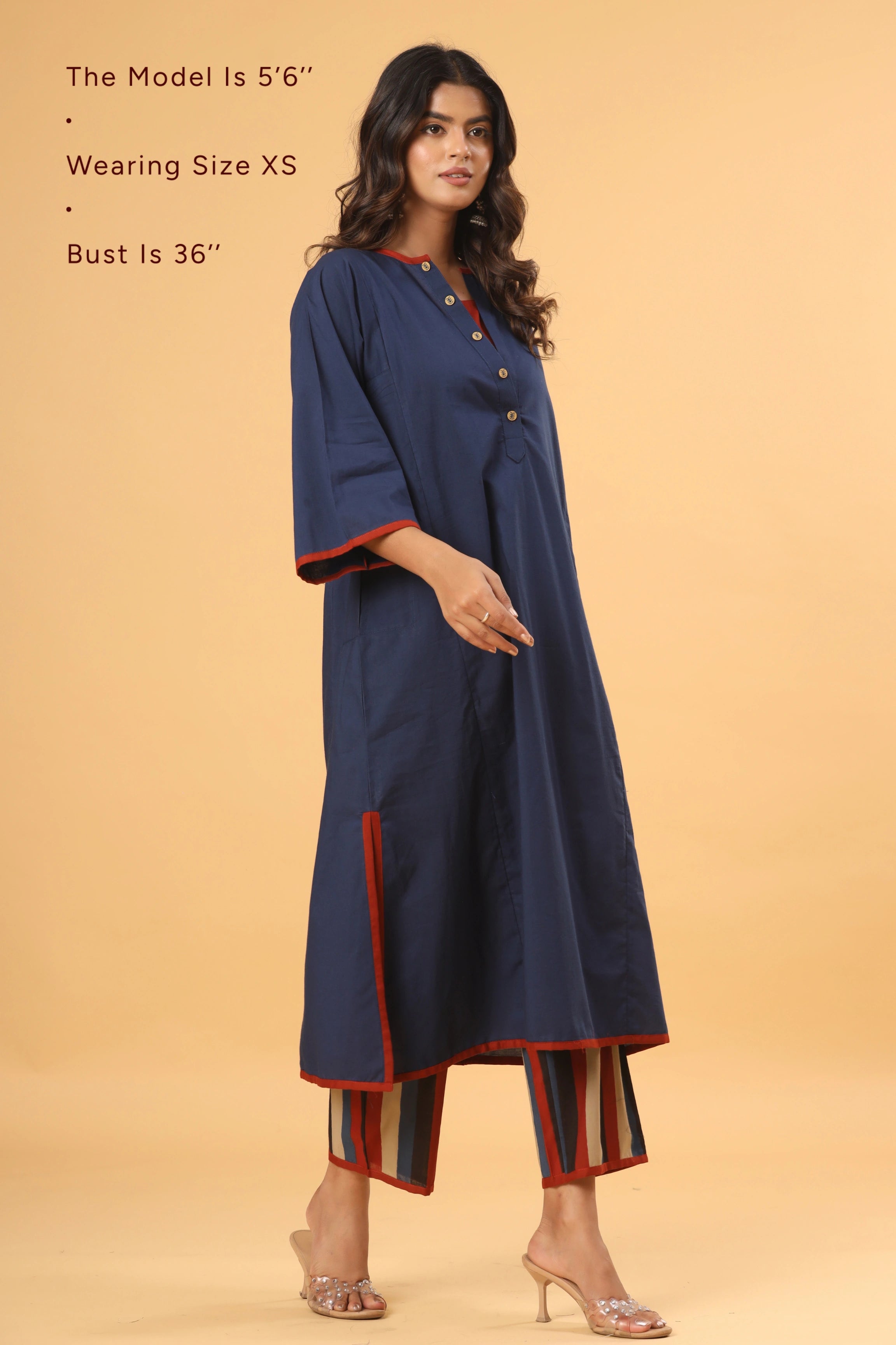 Neel A-line Kurta (Pants included)