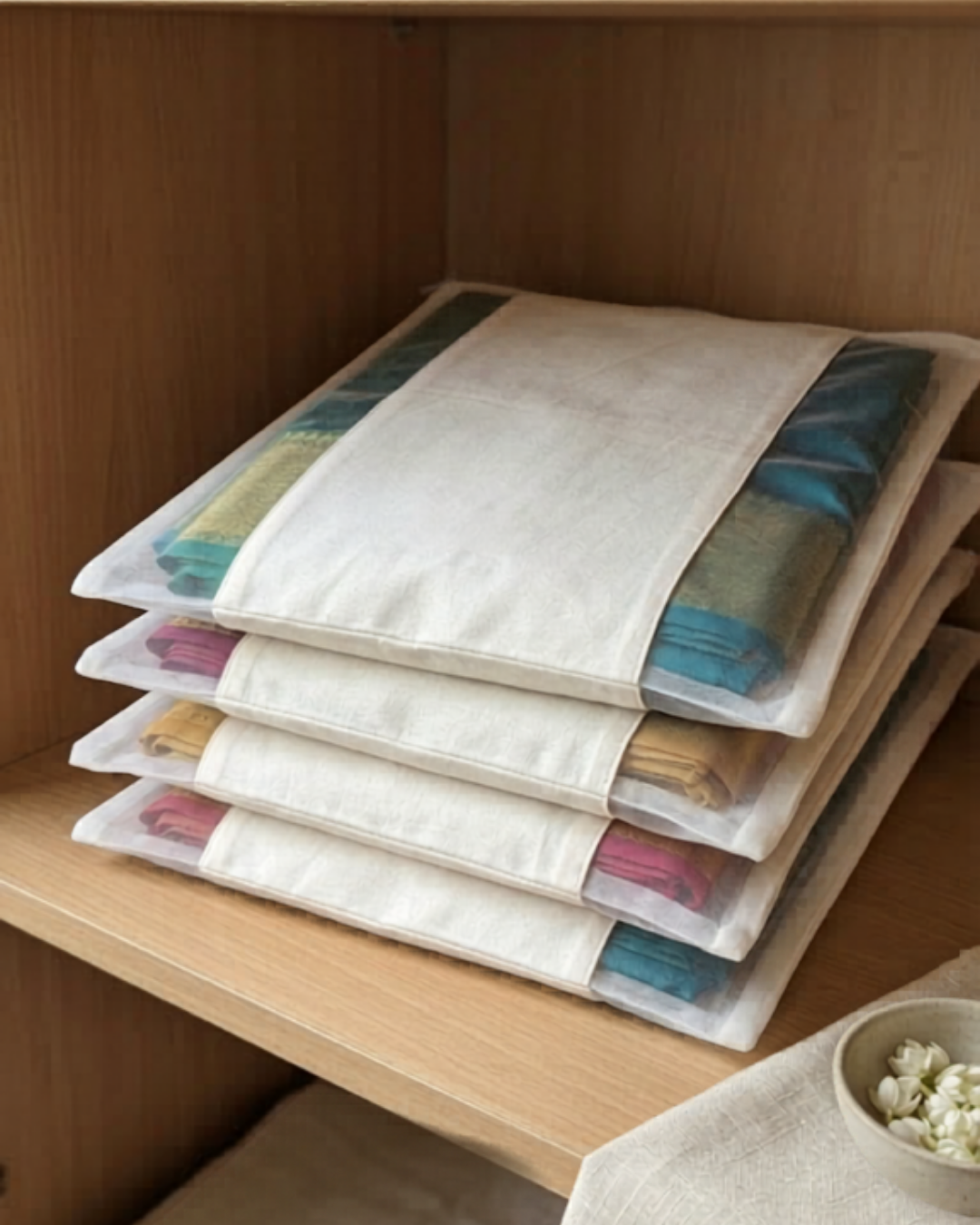 saree cover stack
