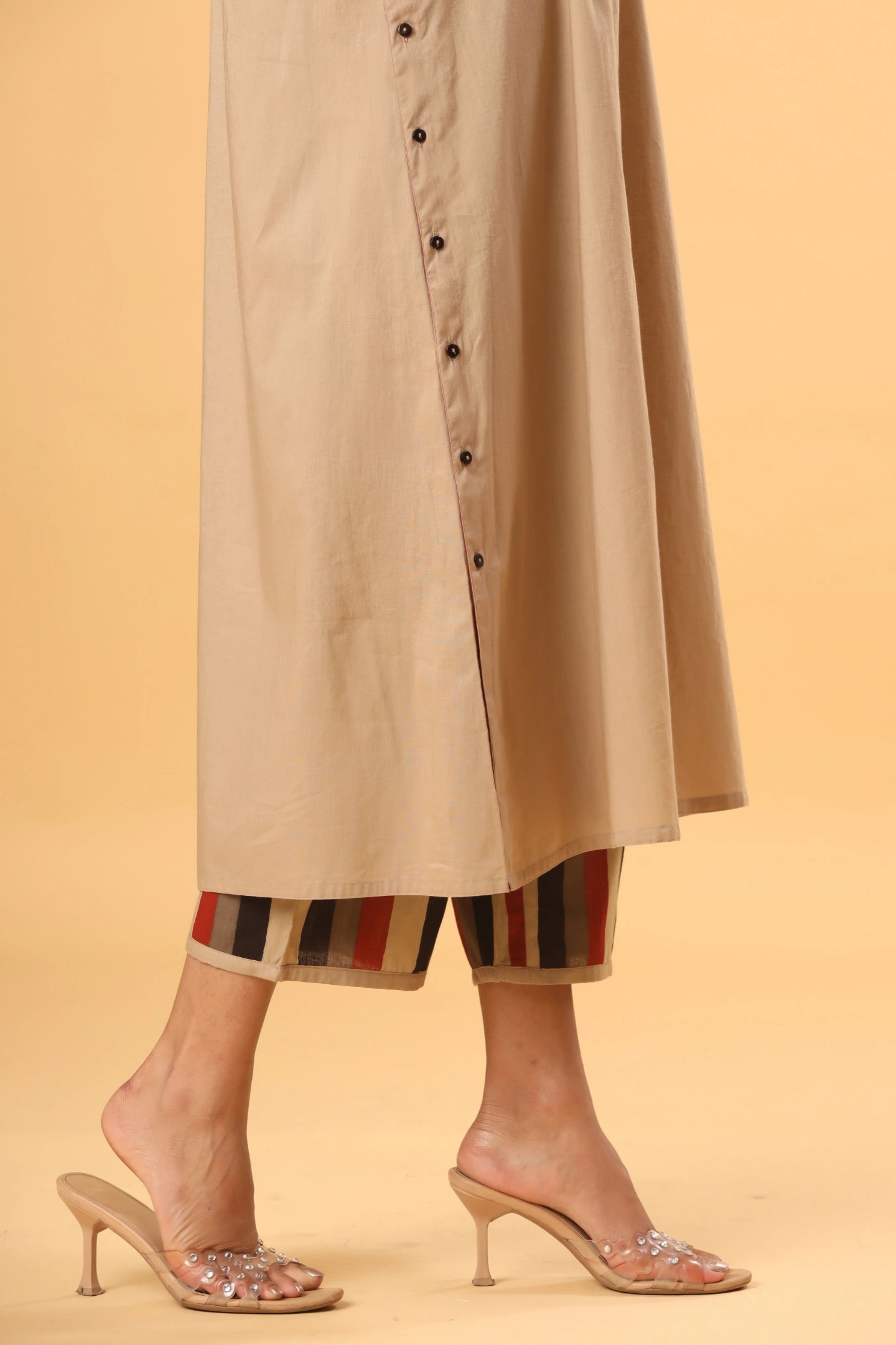 Ruhani (Chikoo) Shirt Kurta (Pants included)