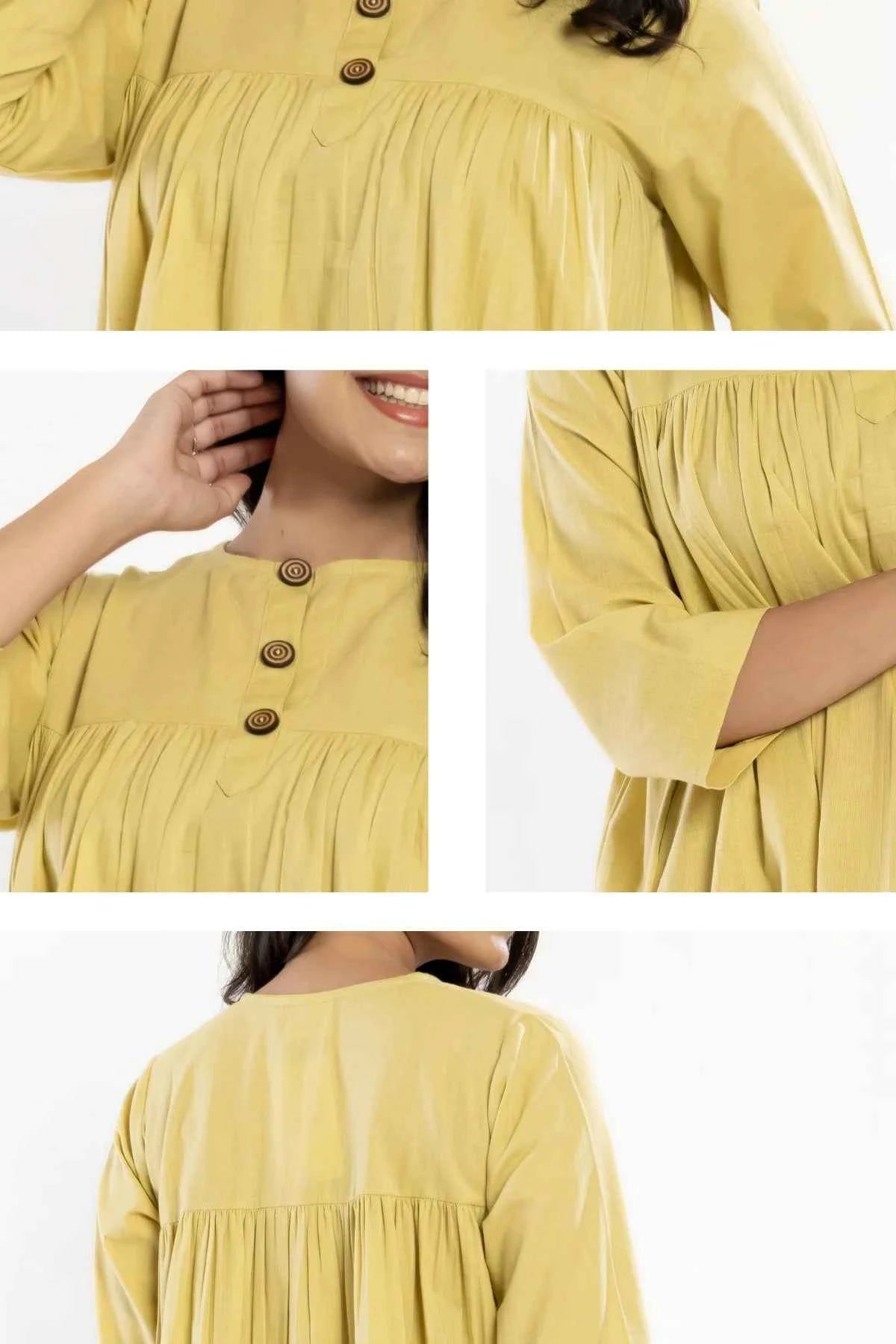 Cotton Flex Gather Dress
