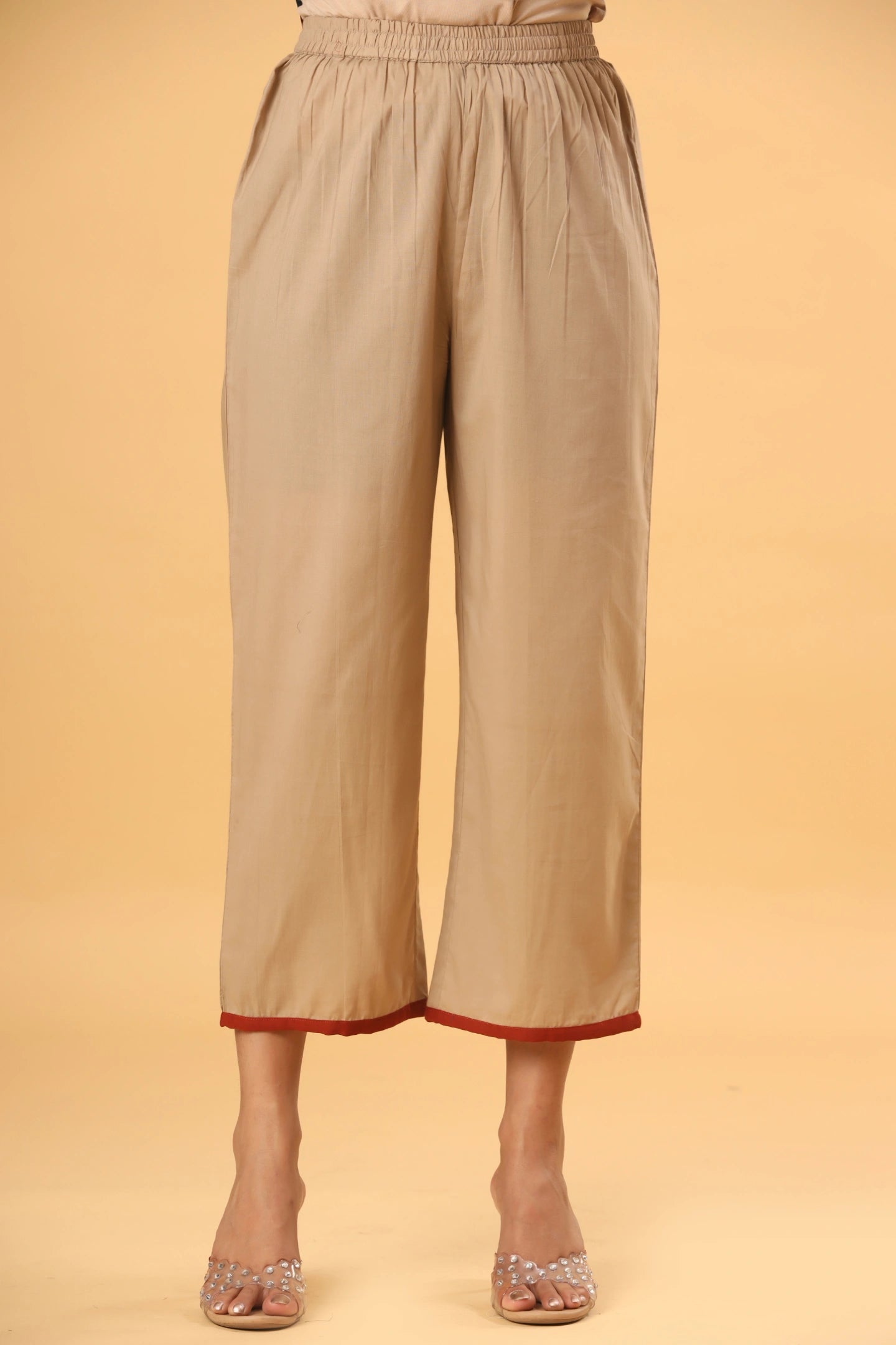 Aarini Striped A-Line Kurta (Pants included)