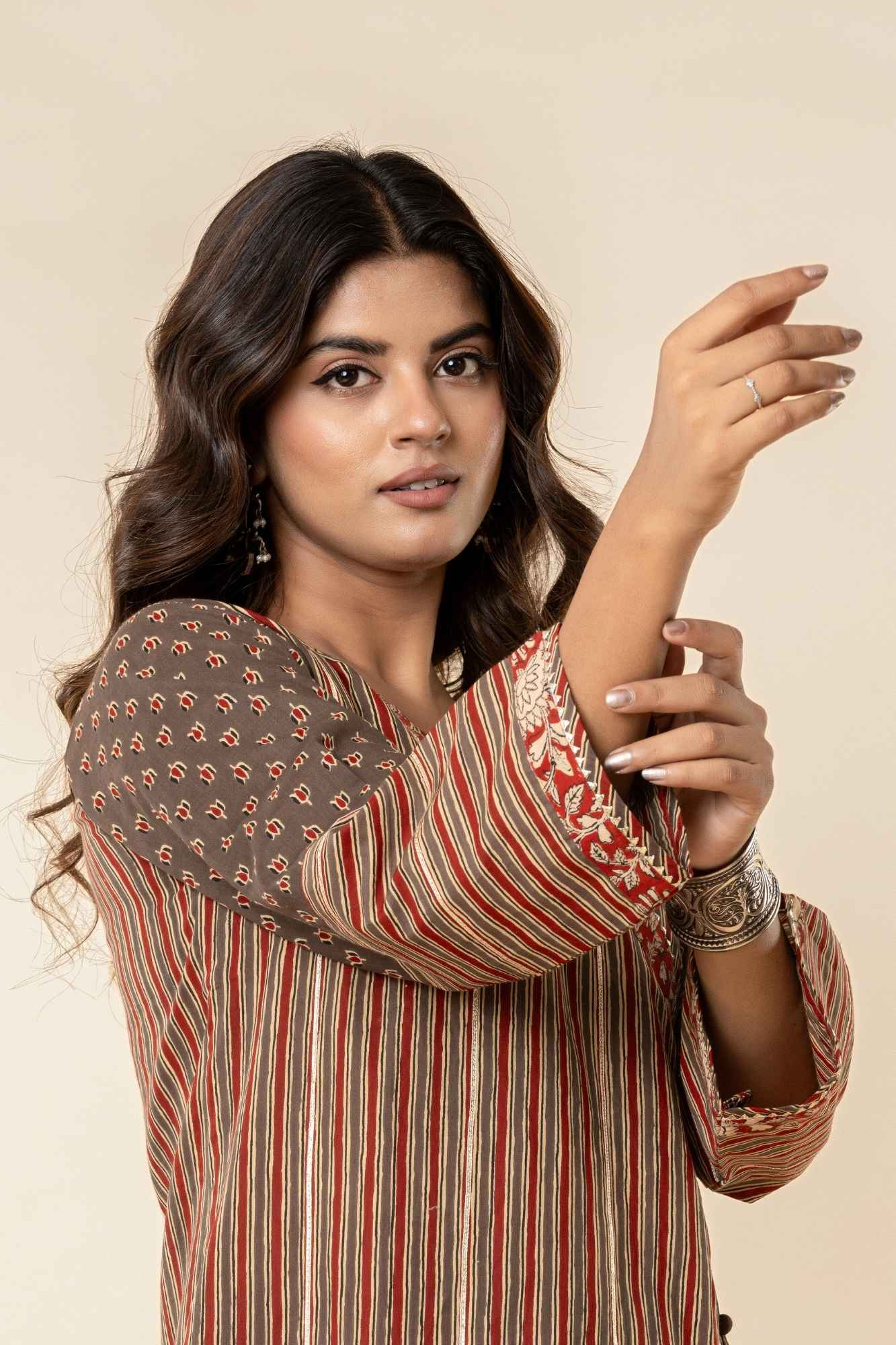 Angrakha Cotton Kurta Set