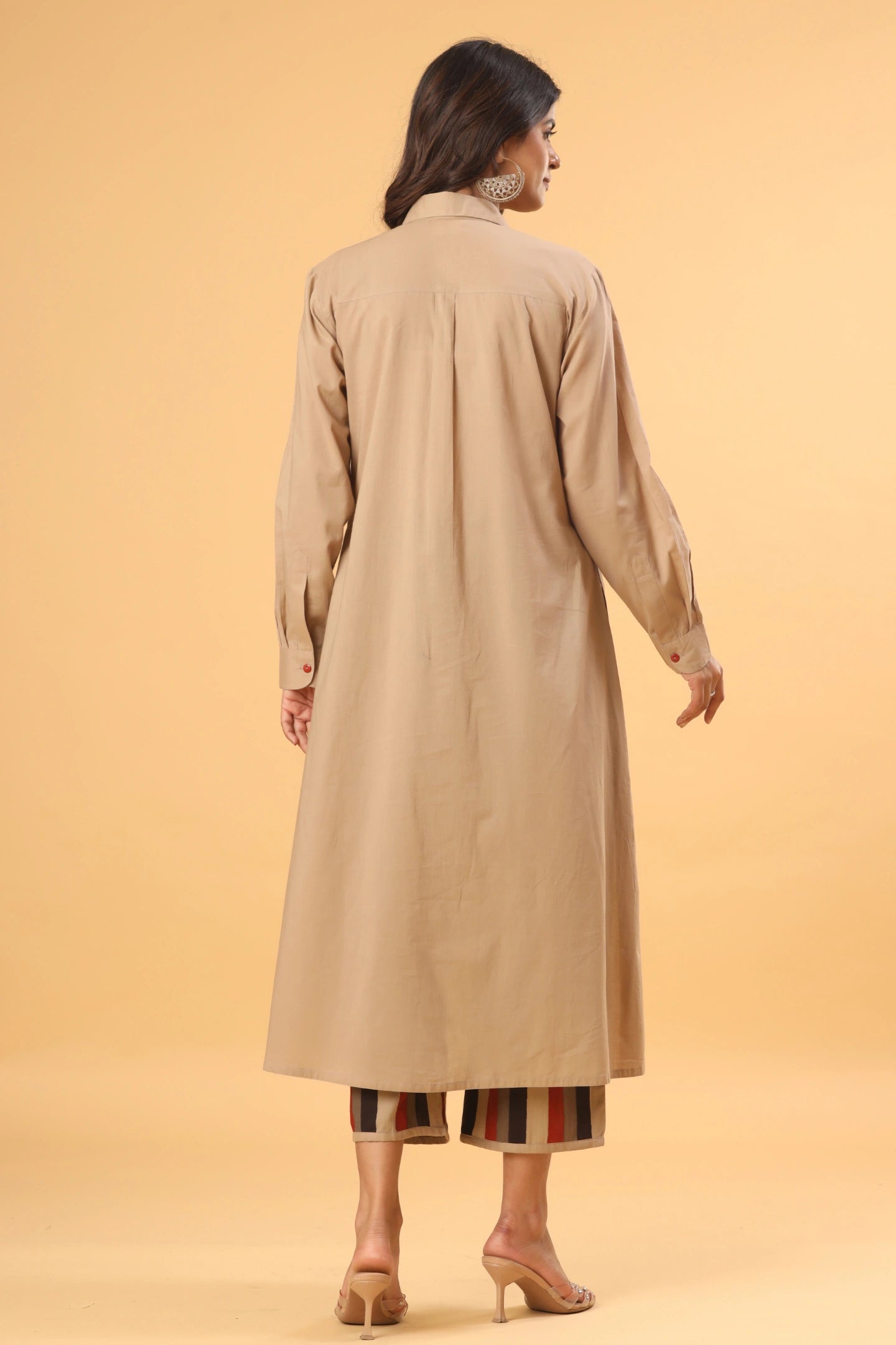 Ruhani (Chikoo) Shirt Kurta (Pants included)