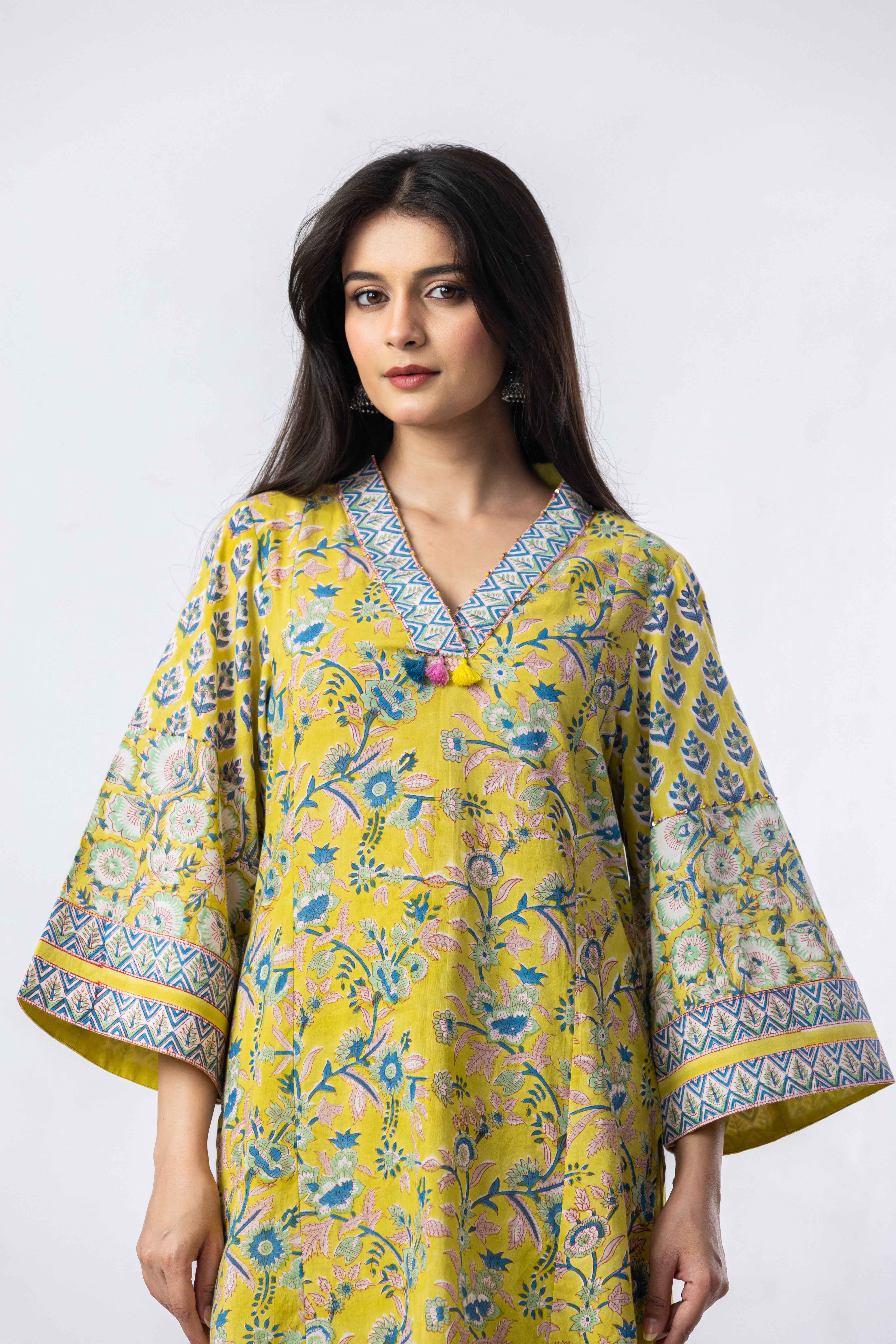 Meadow Bloom Hand Block Print Kurta Set (Copy)