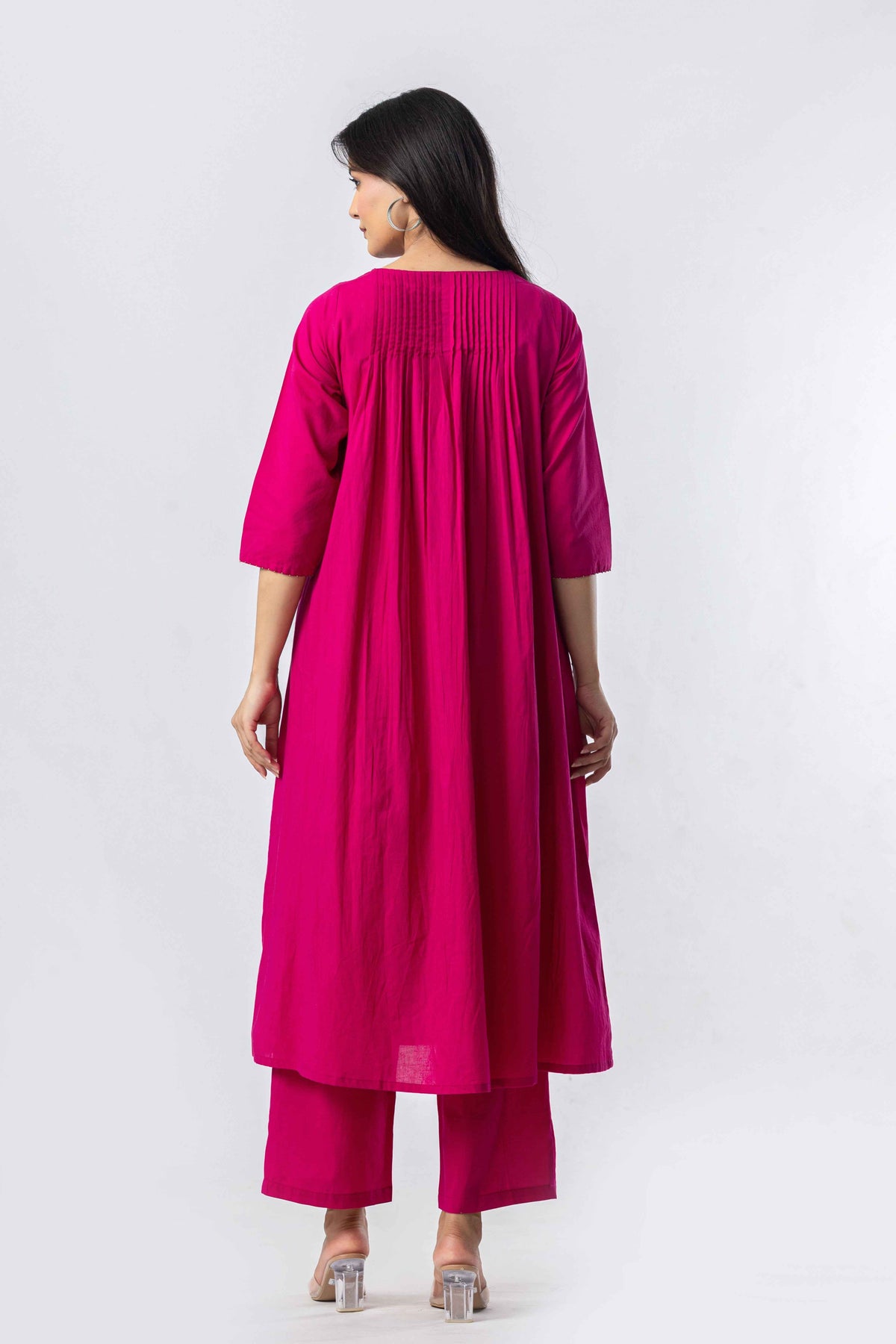 Fuchsia Pintuck Co-ord Set