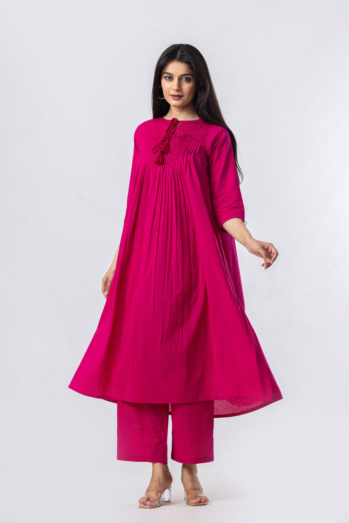 Fuchsia Pintuck Co-ord Set