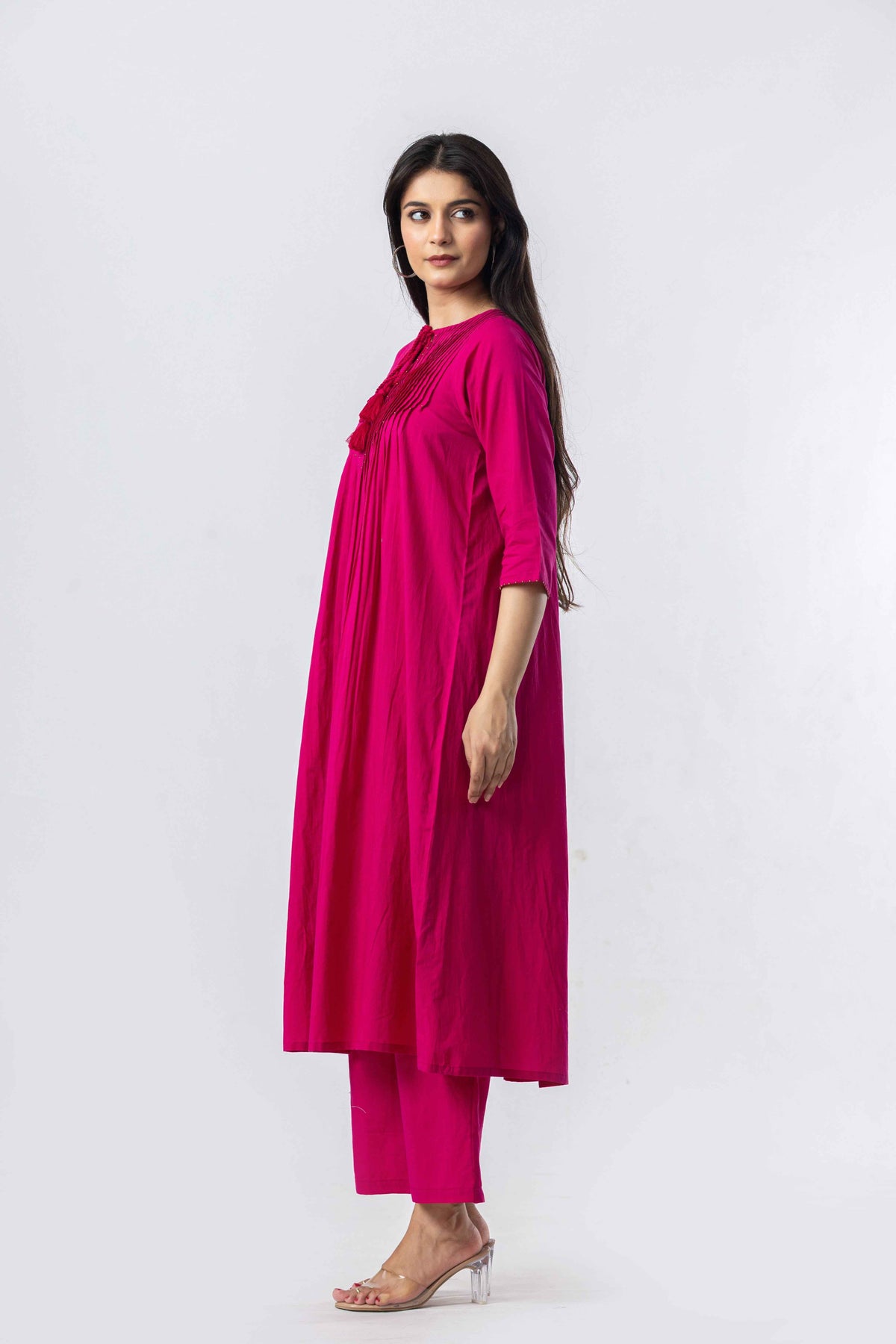 Fuchsia Pintuck Co-ord Set
