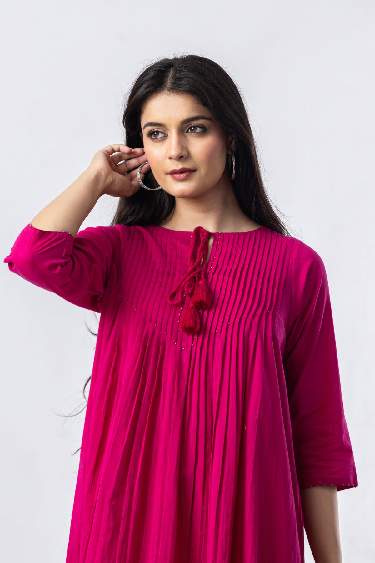 Fuchsia Pintuck Co-ord Set
