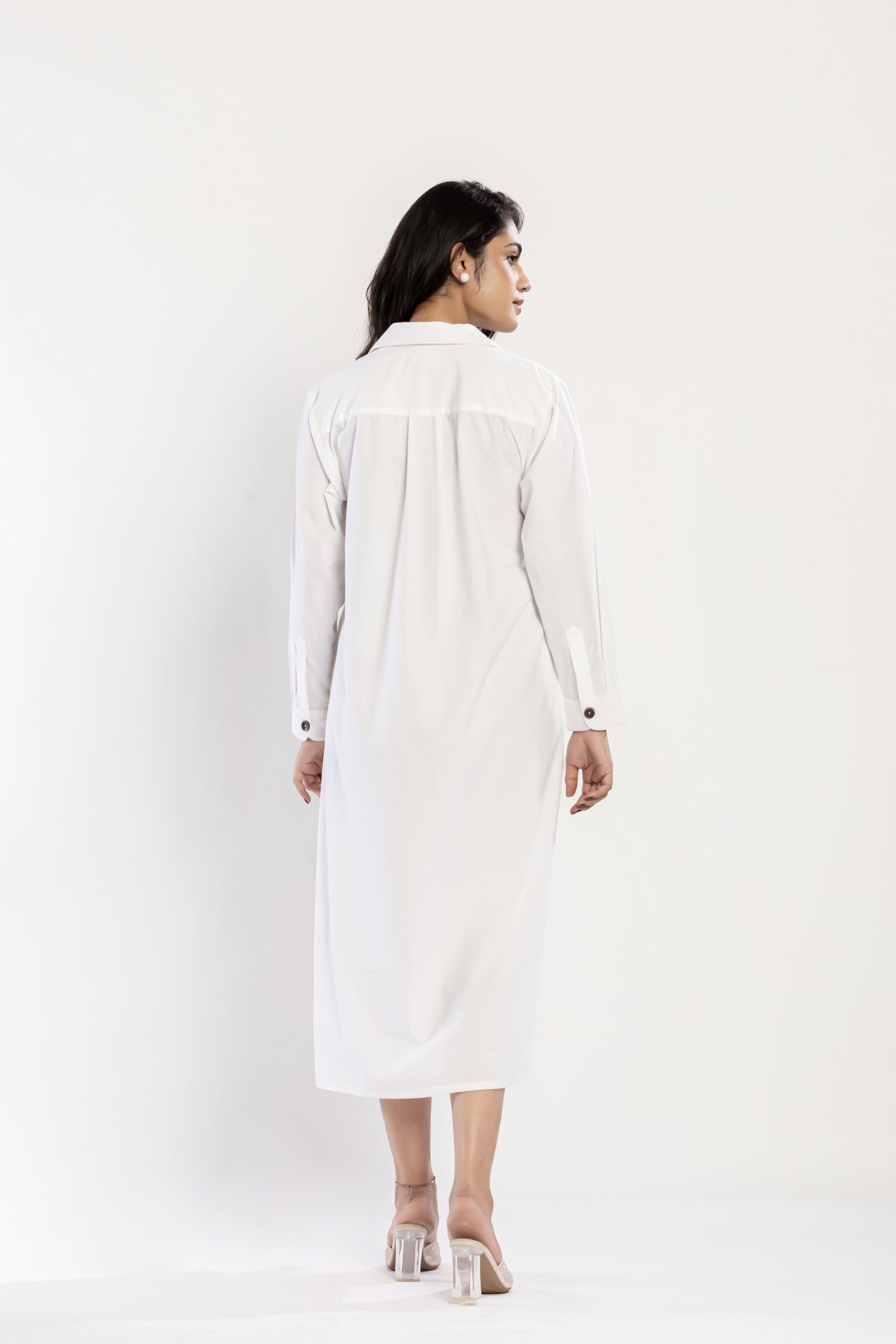 Cotton Poplin Shirt Dress