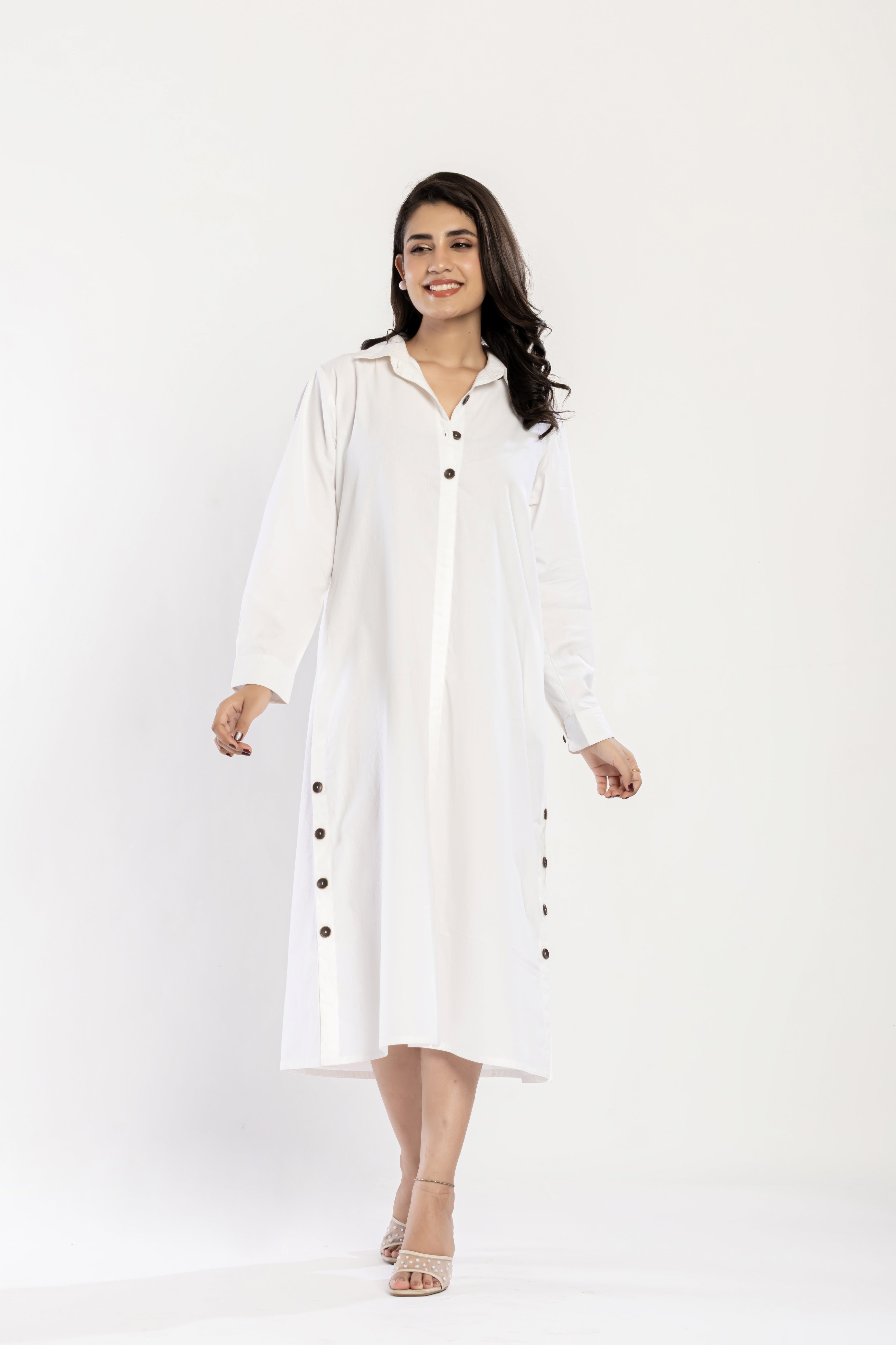 Cotton Poplin Shirt Dress