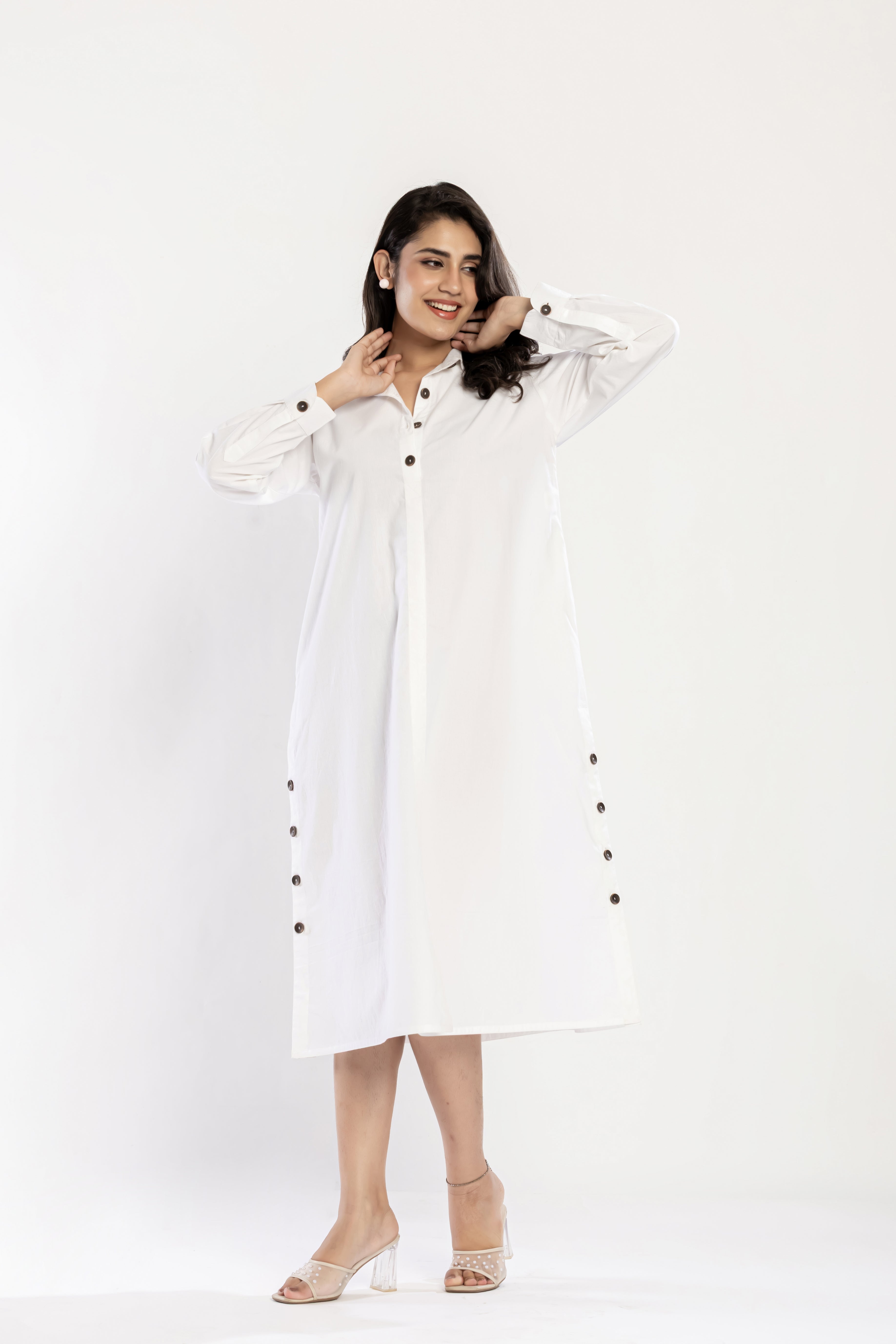 Cotton Poplin Shirt Dress