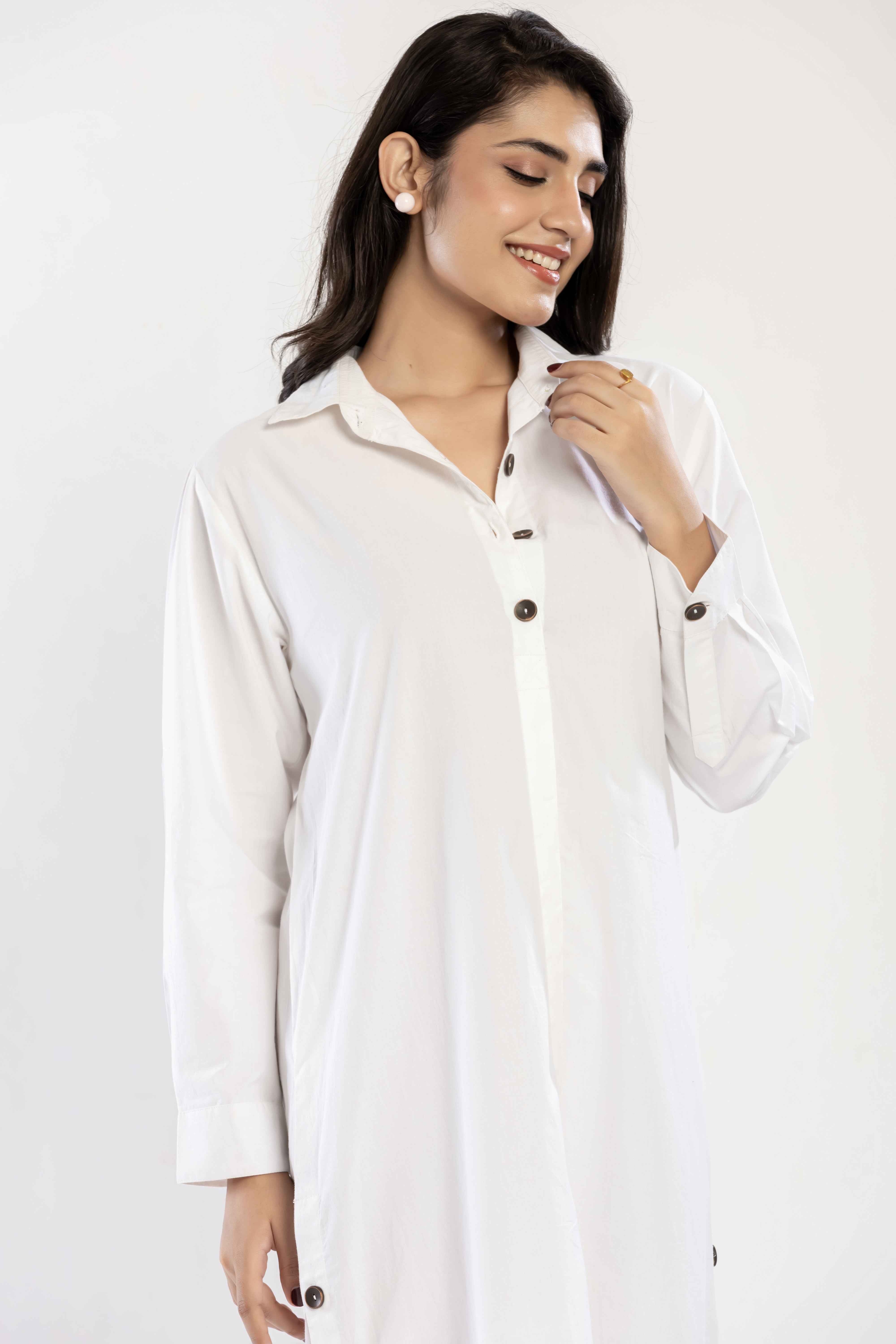 Cotton Poplin Shirt Dress