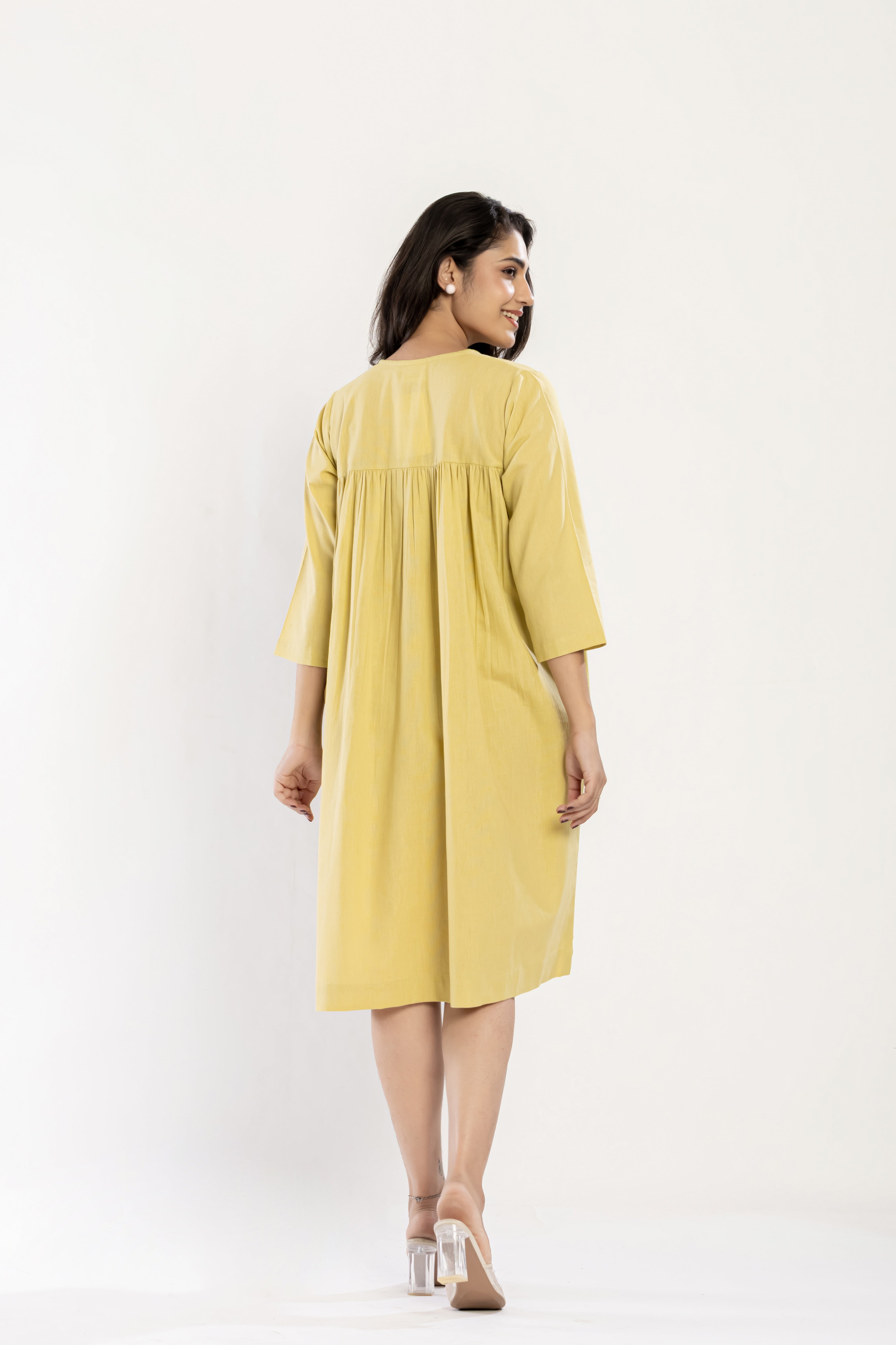 Cotton Flex Gather Dress