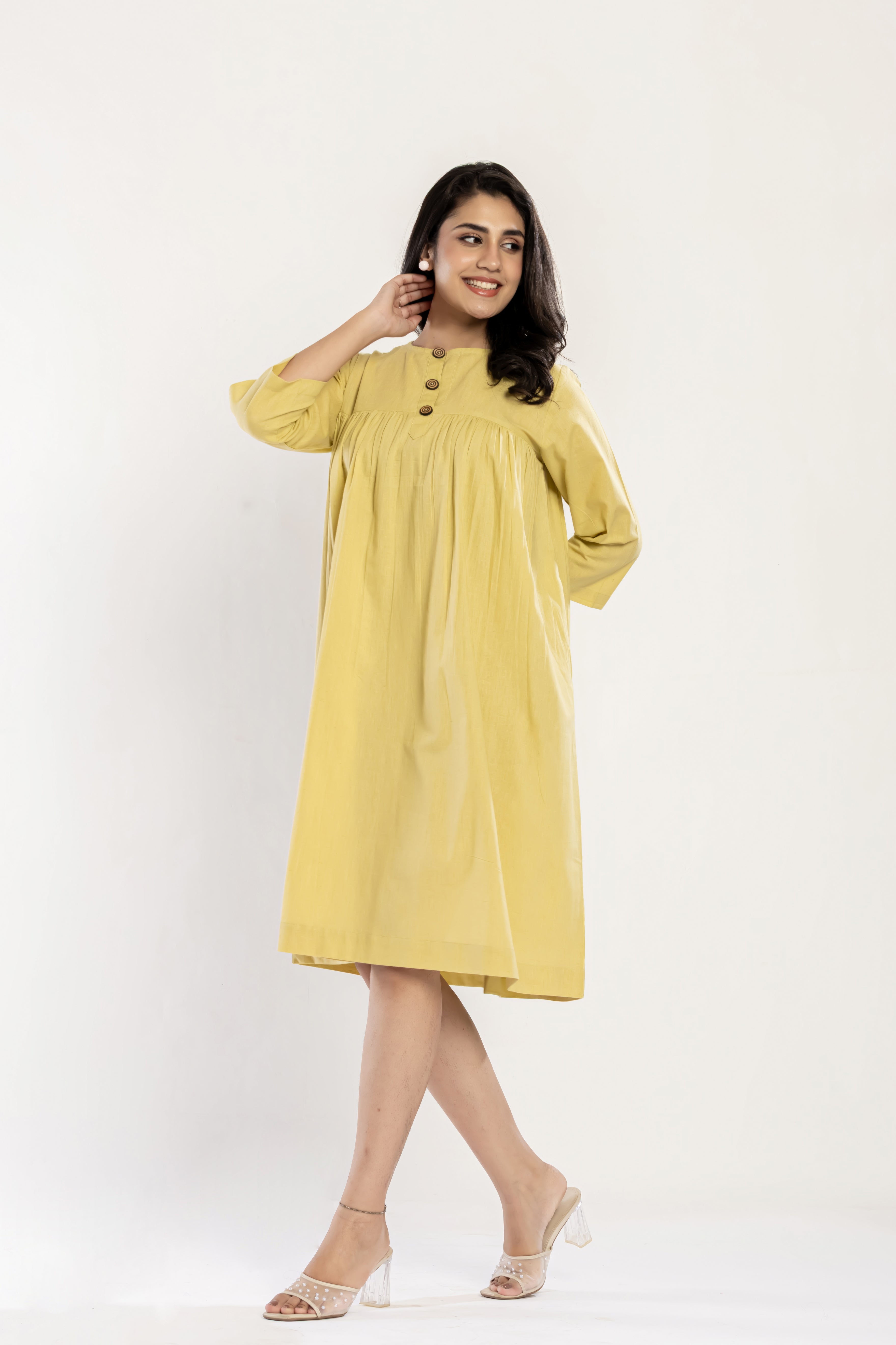Cotton Flex Gather Dress