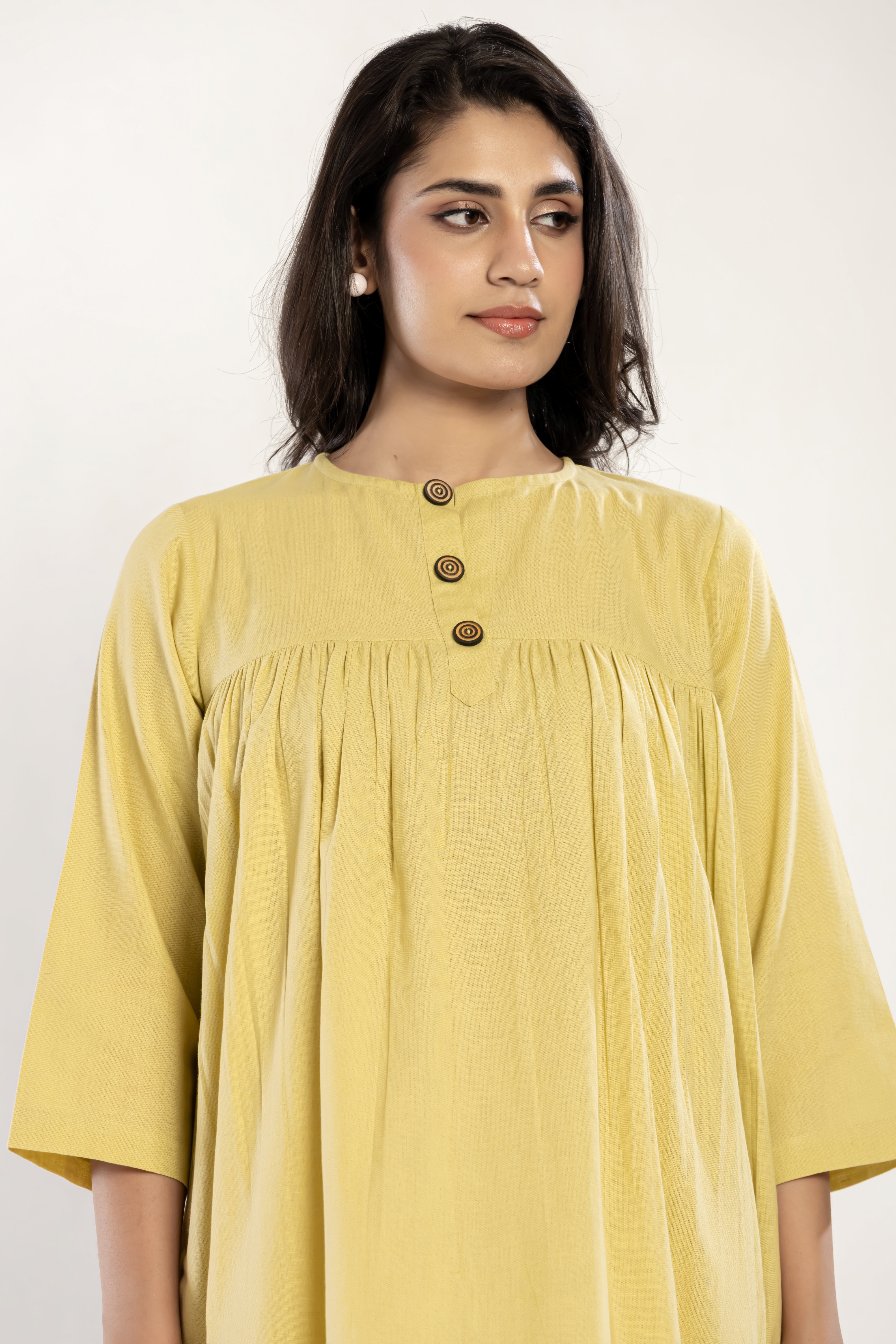 Cotton Flex Gather Dress
