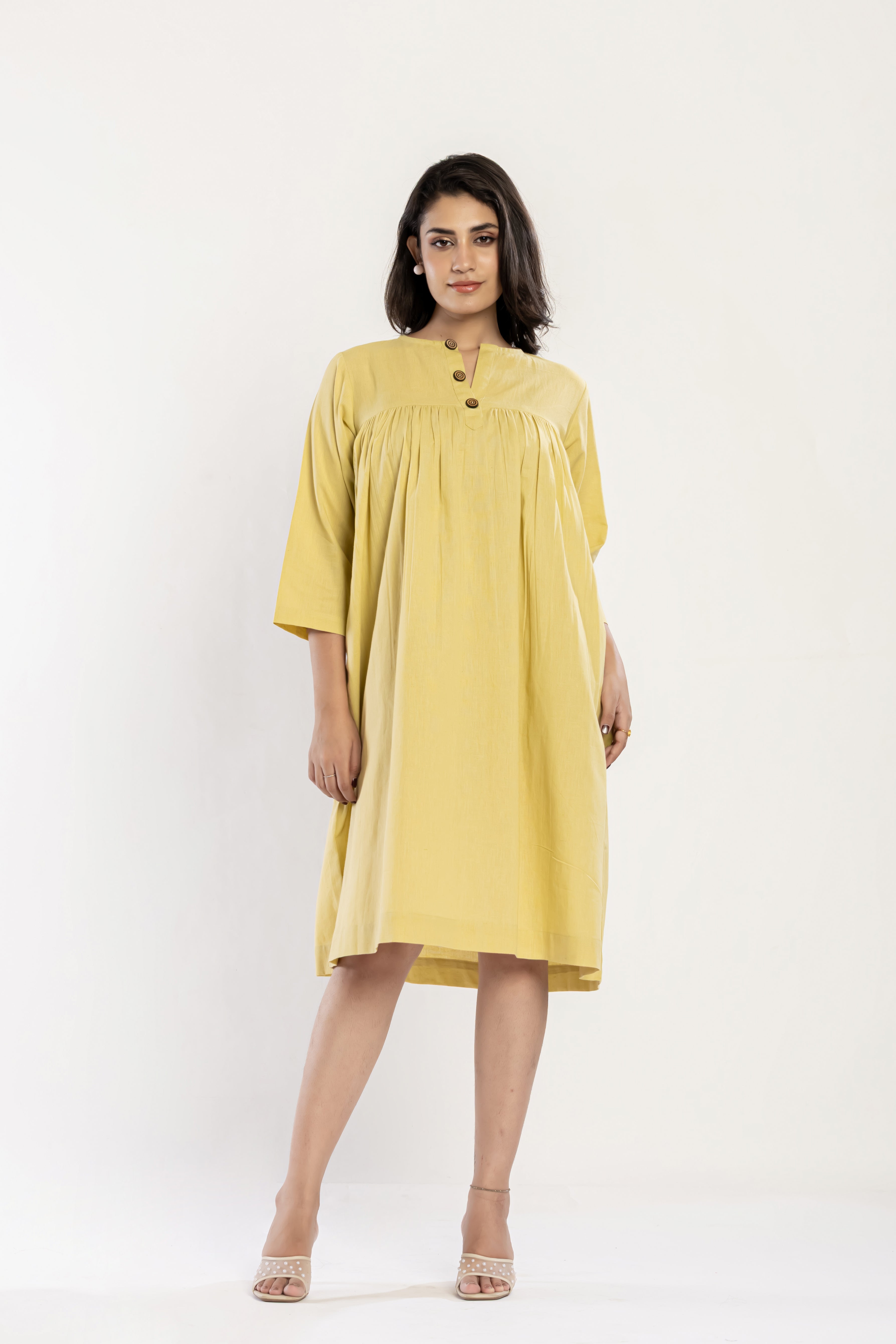 Cotton Flex Gather Dress