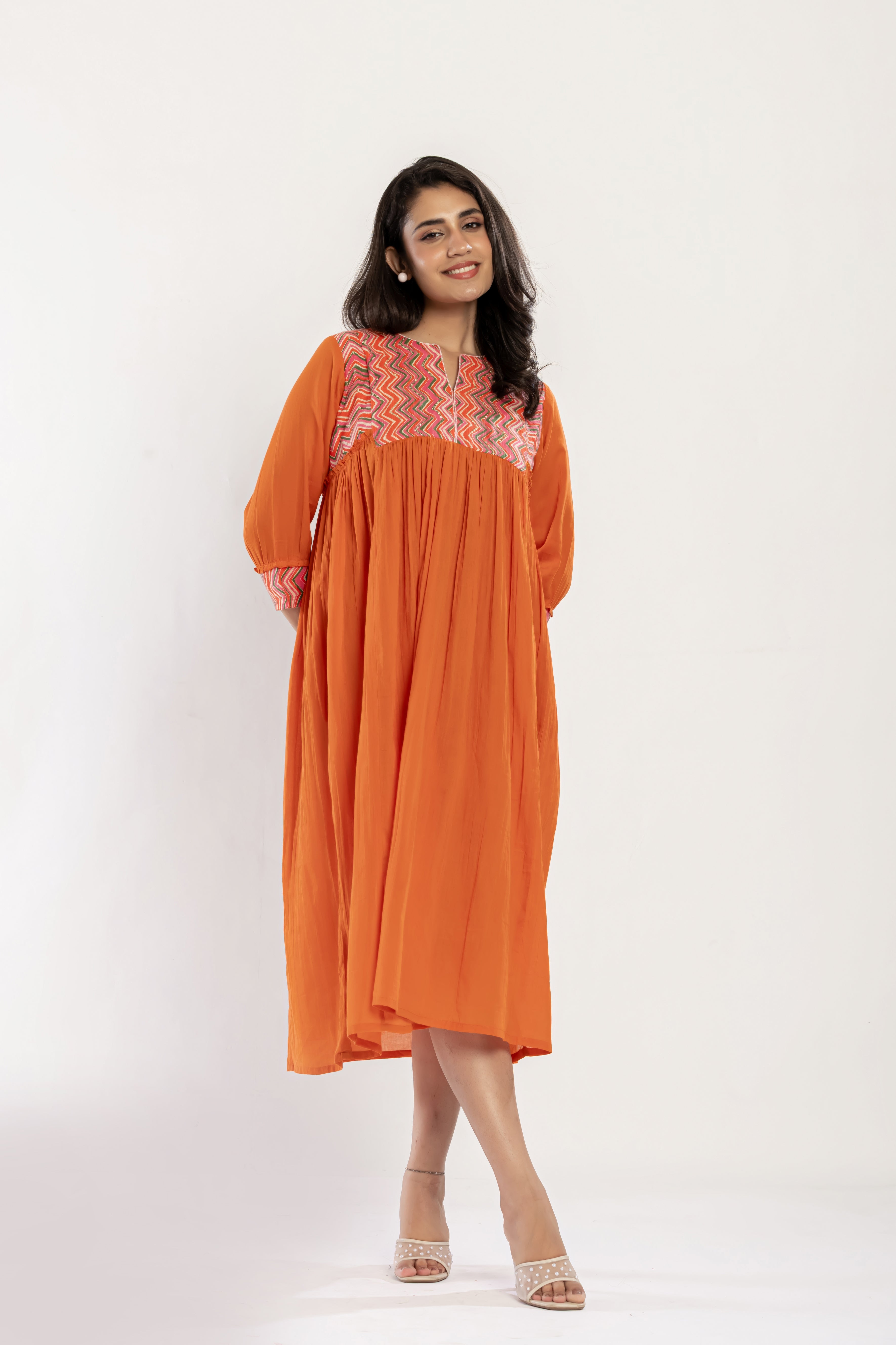 Gather Cotton Dress