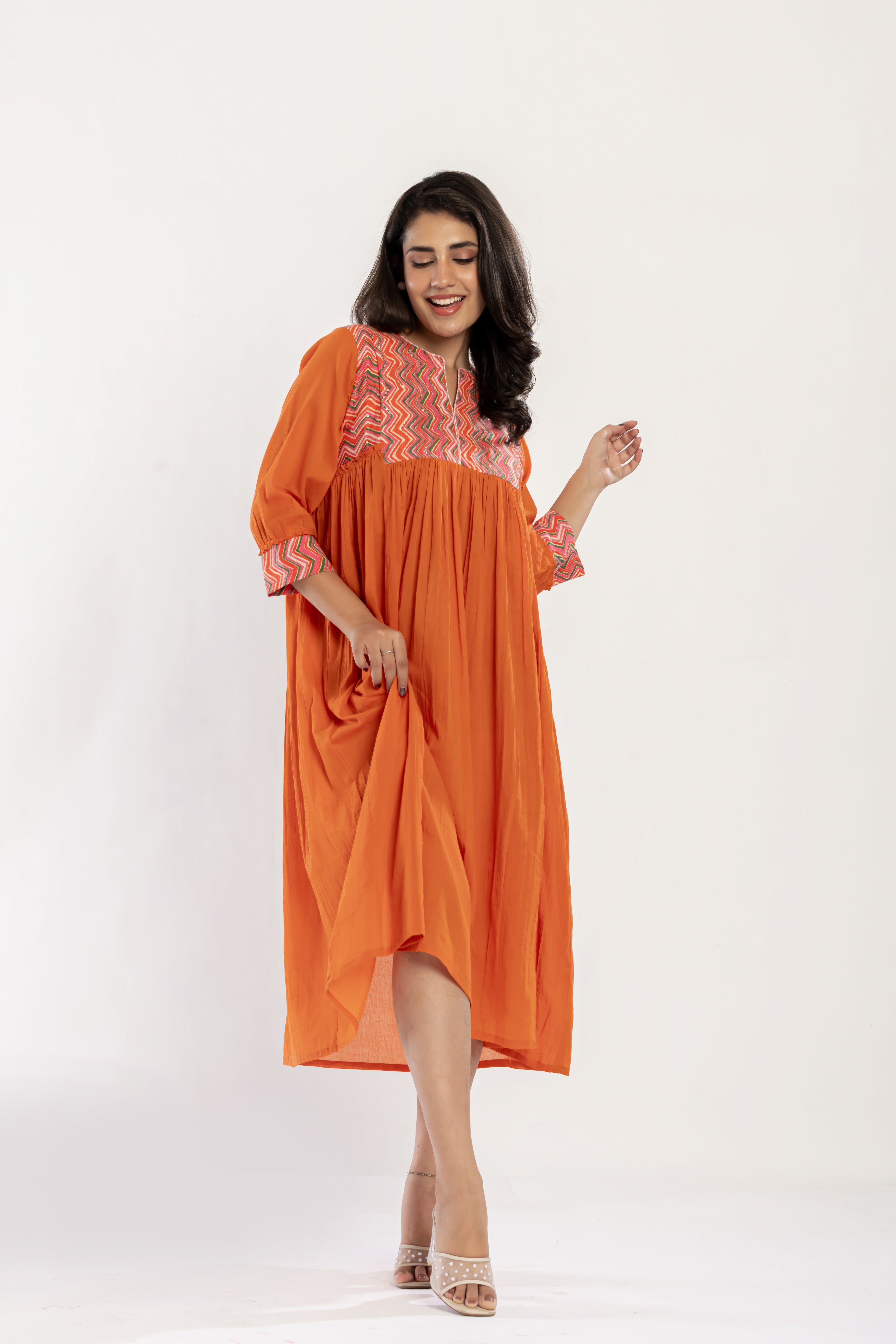 Gather Cotton Dress