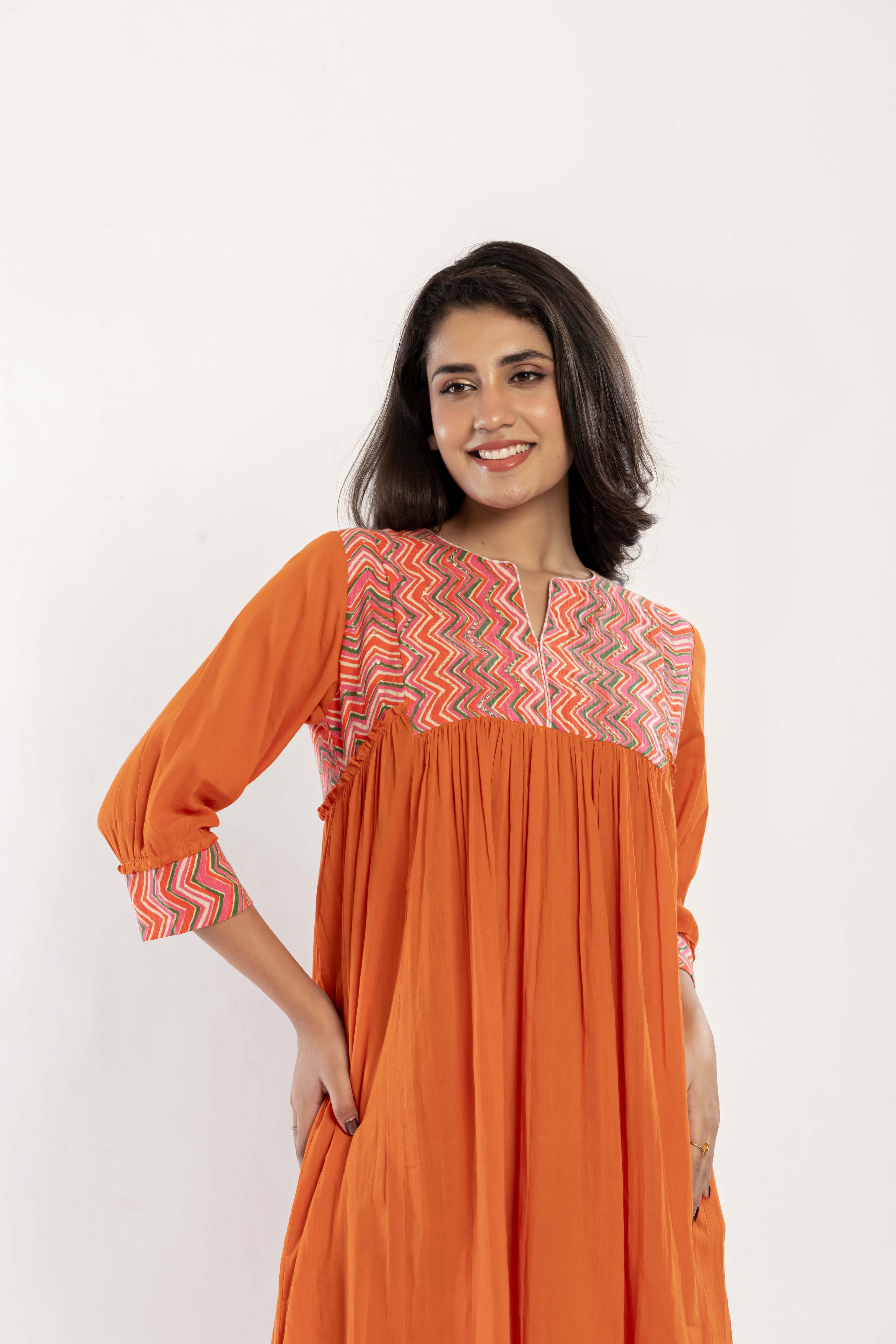 Gather Cotton Dress