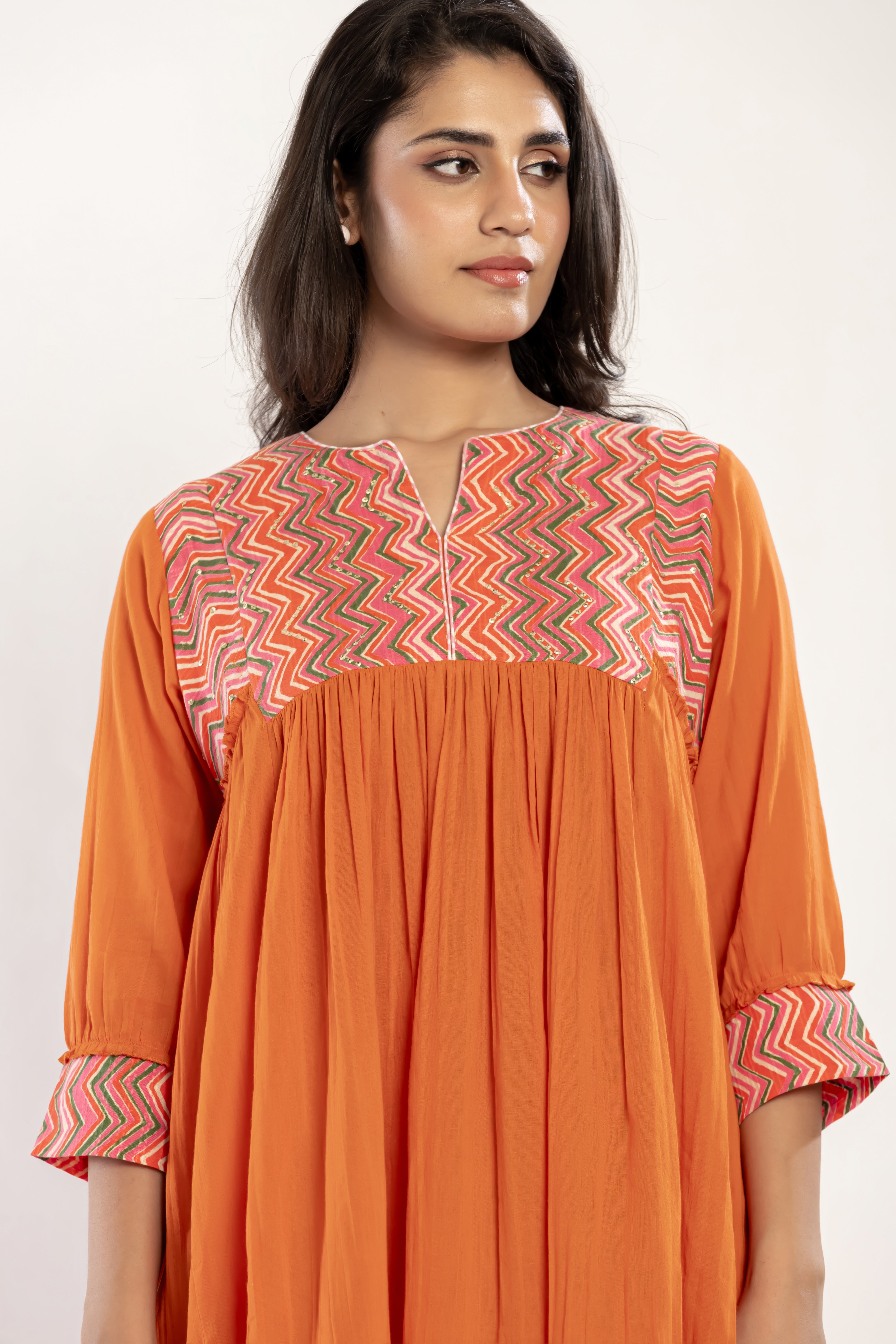 Gather Cotton Dress
