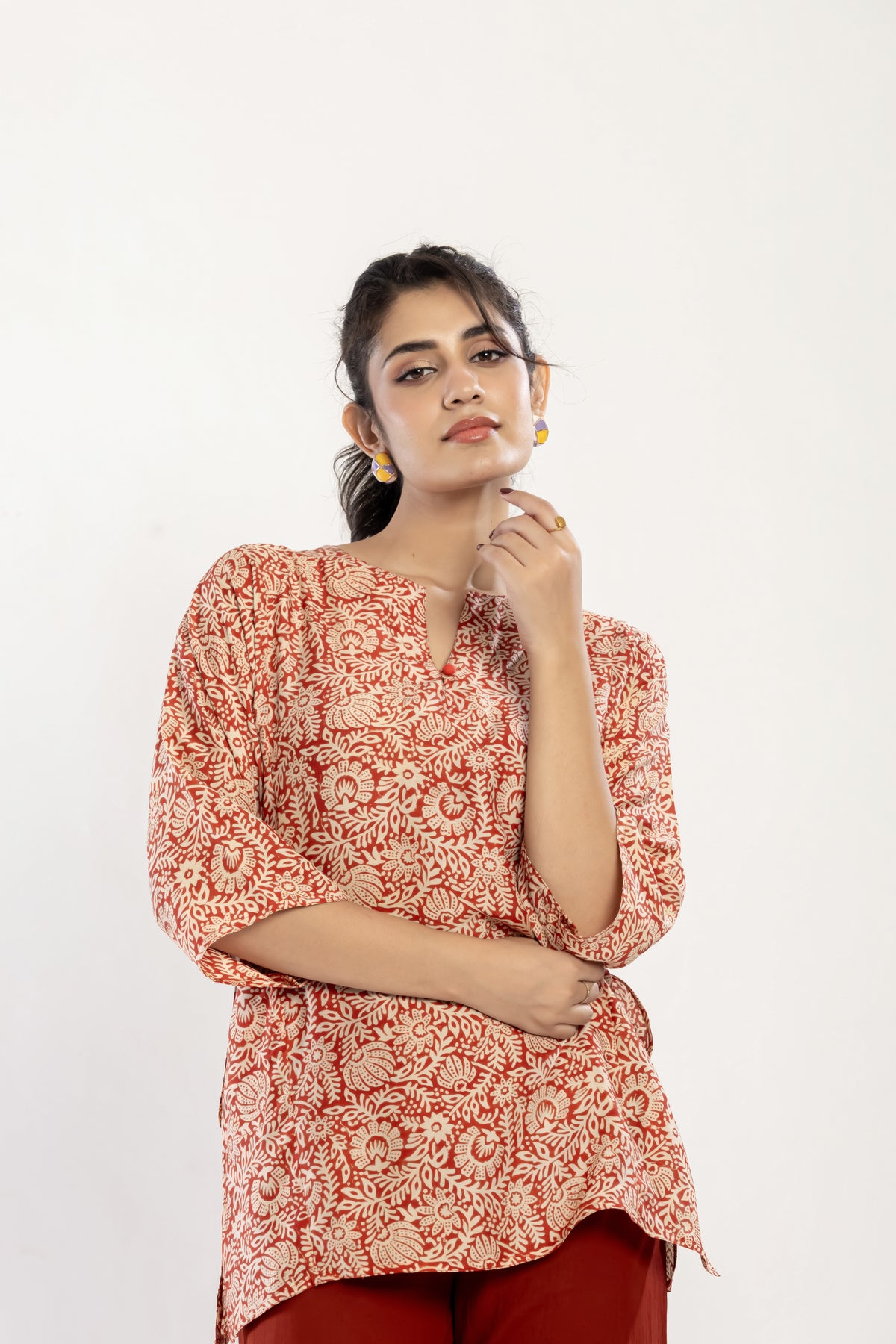 Printed Muslin Top