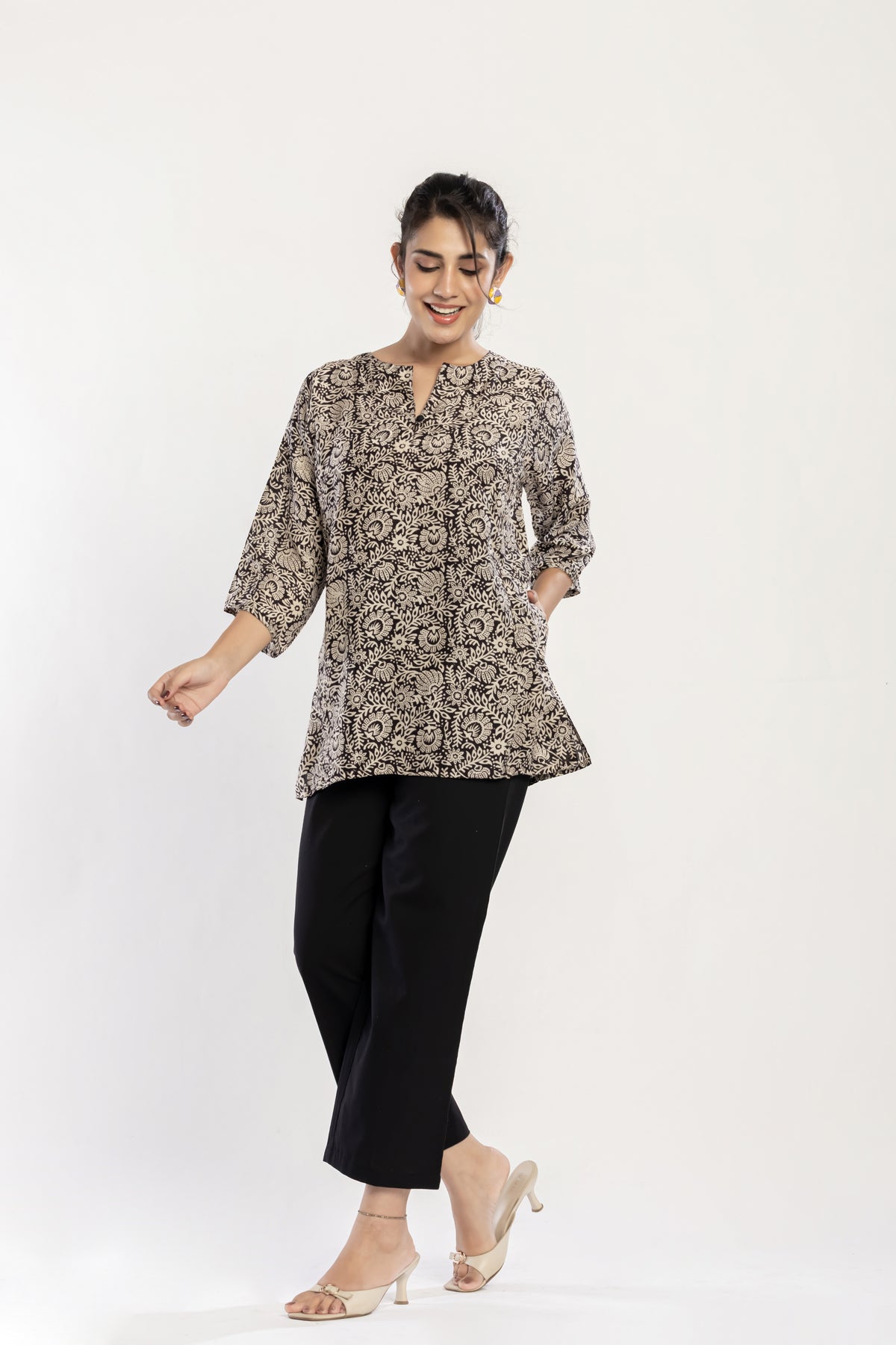 Printed Muslin Top
