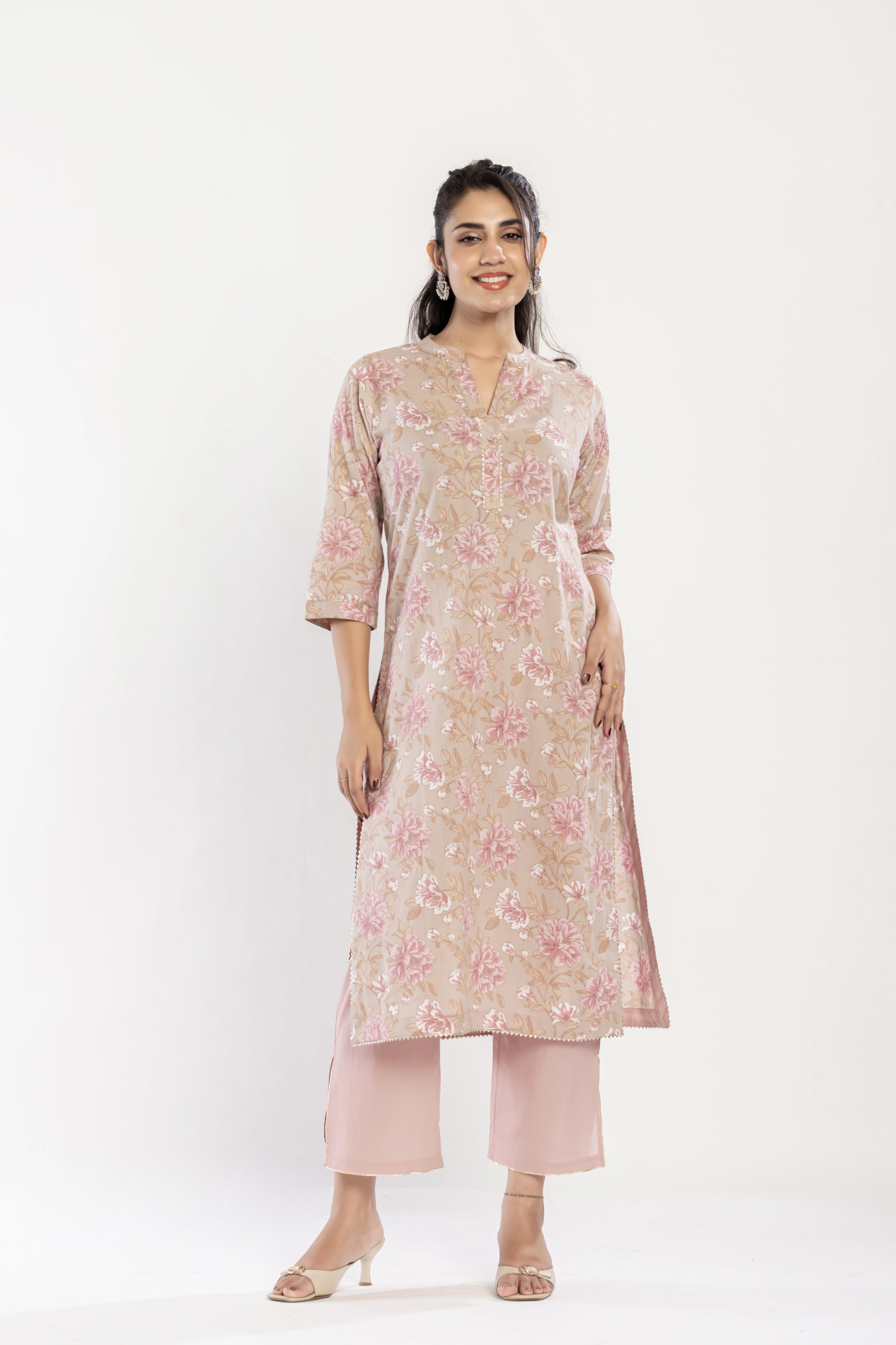 Gota Lace Cotton Kurti Set