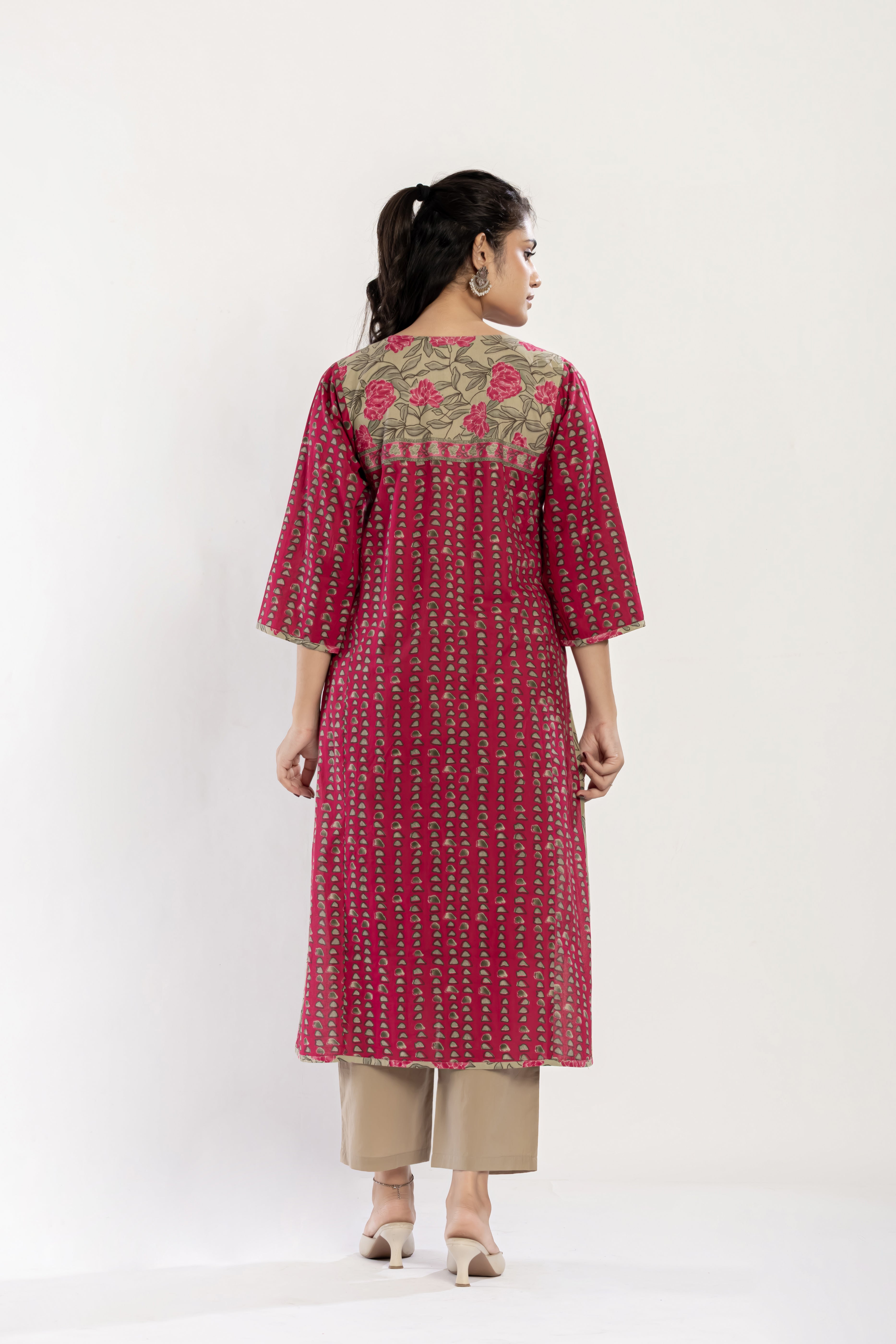 Printed Cotton Kurti Set