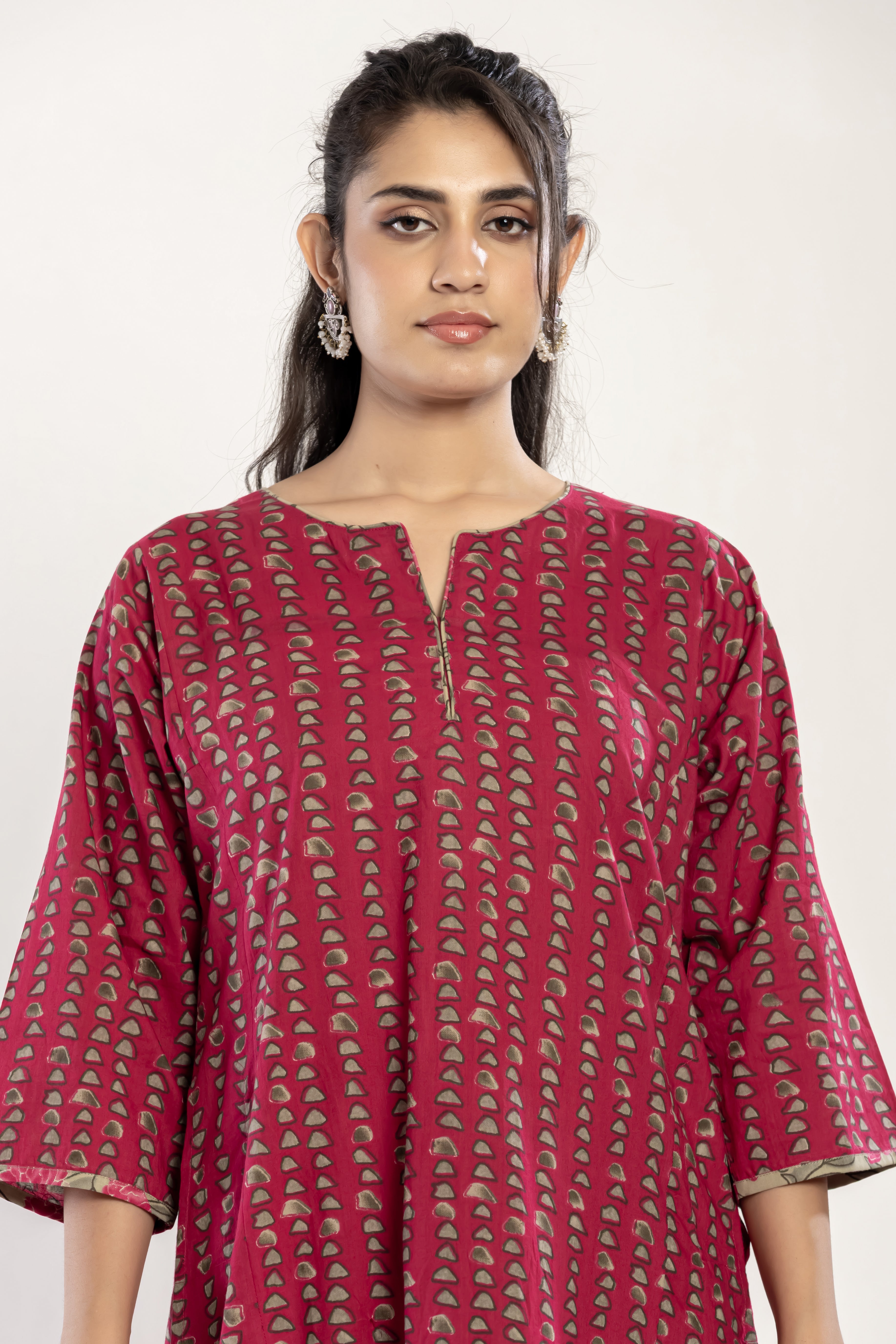 Printed Cotton Kurti Set