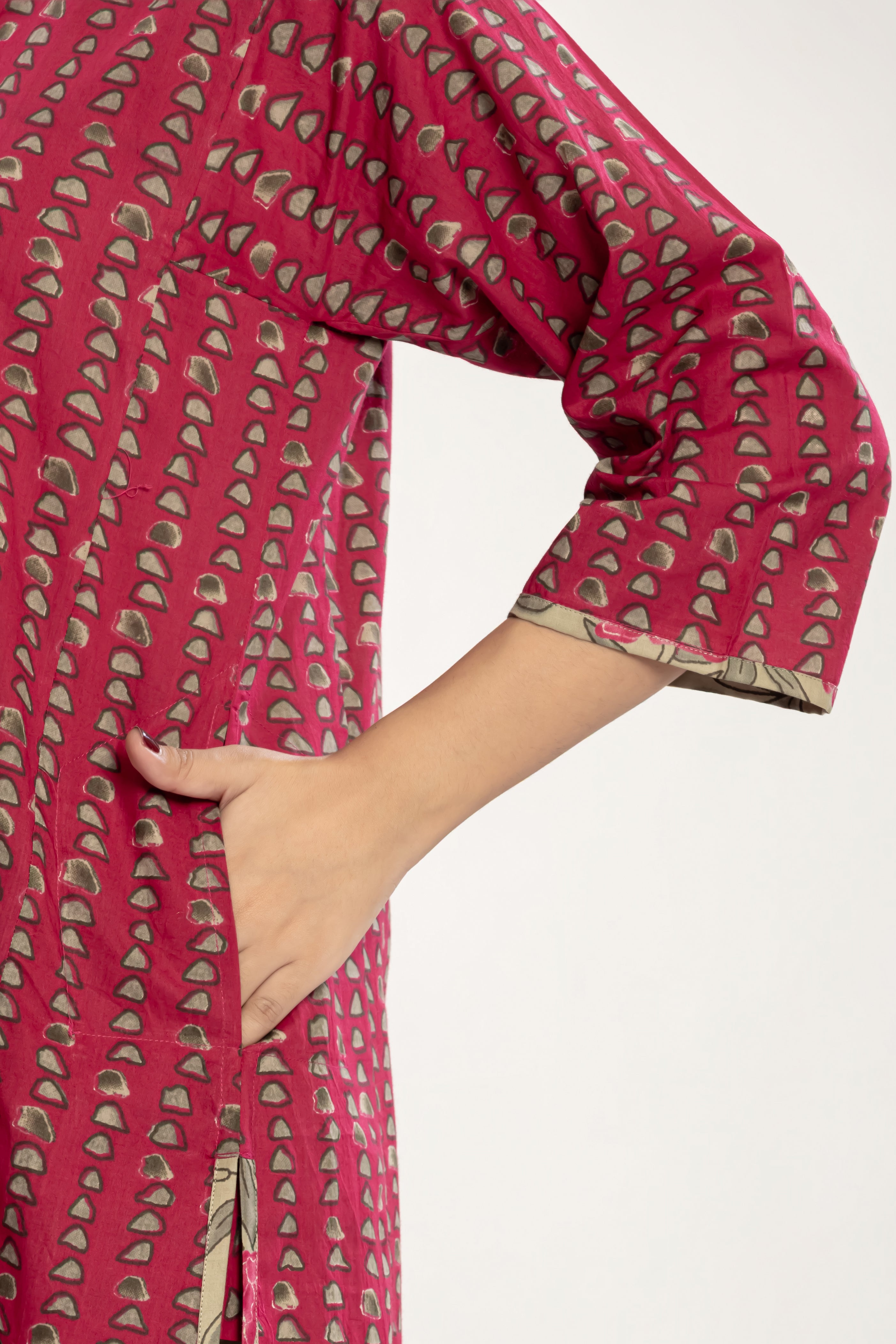 Printed Cotton Kurti Set