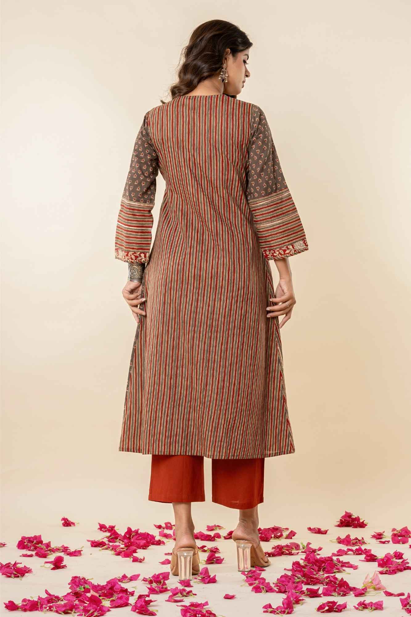 Angrakha Cotton Kurta Set