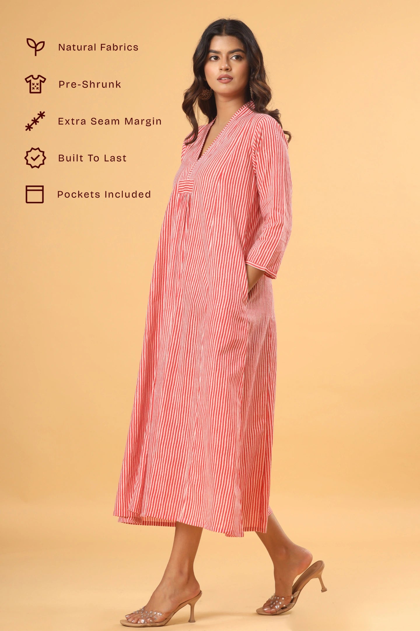 Zariya Striped Flared Kurti