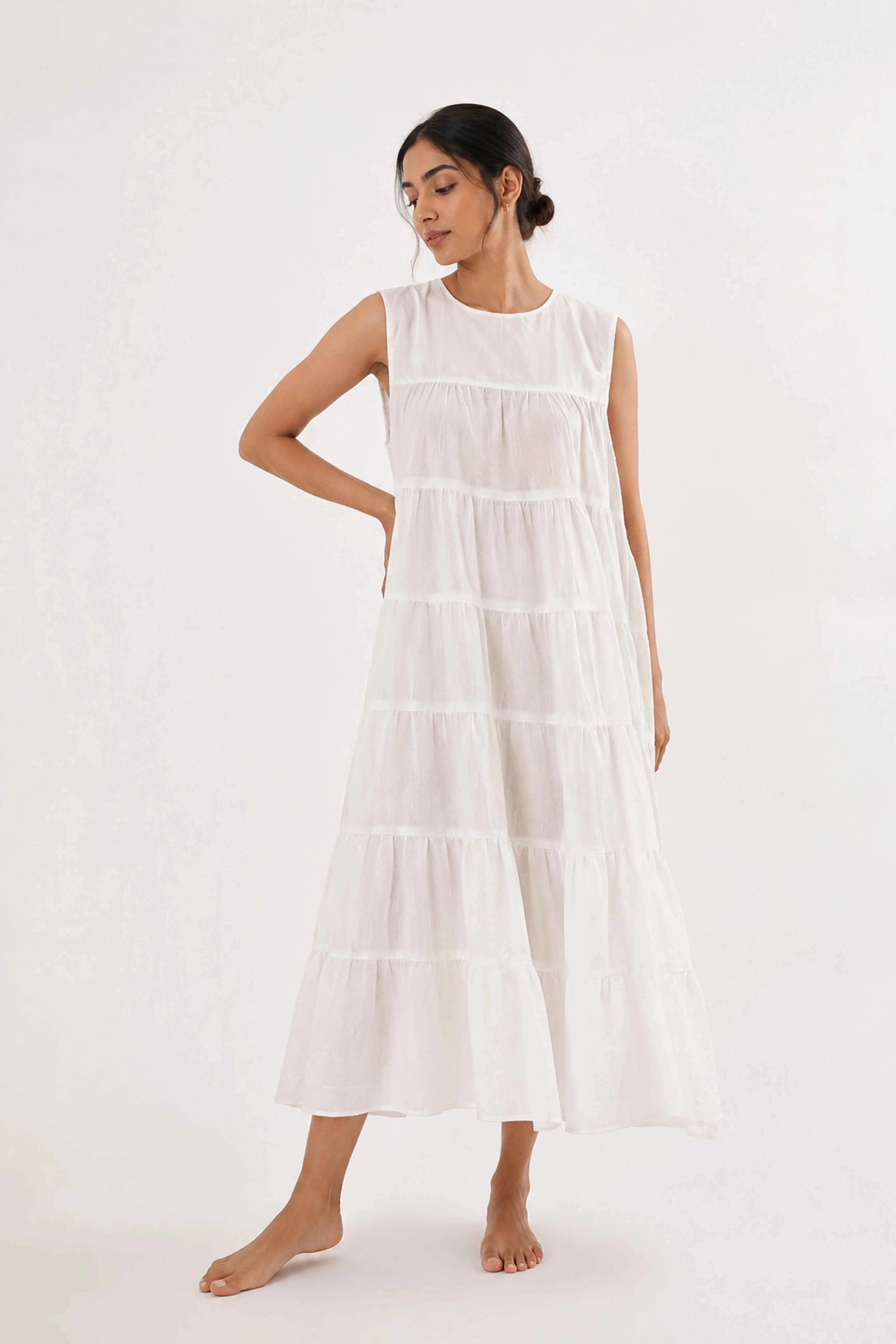 Tiered Cotton Dress