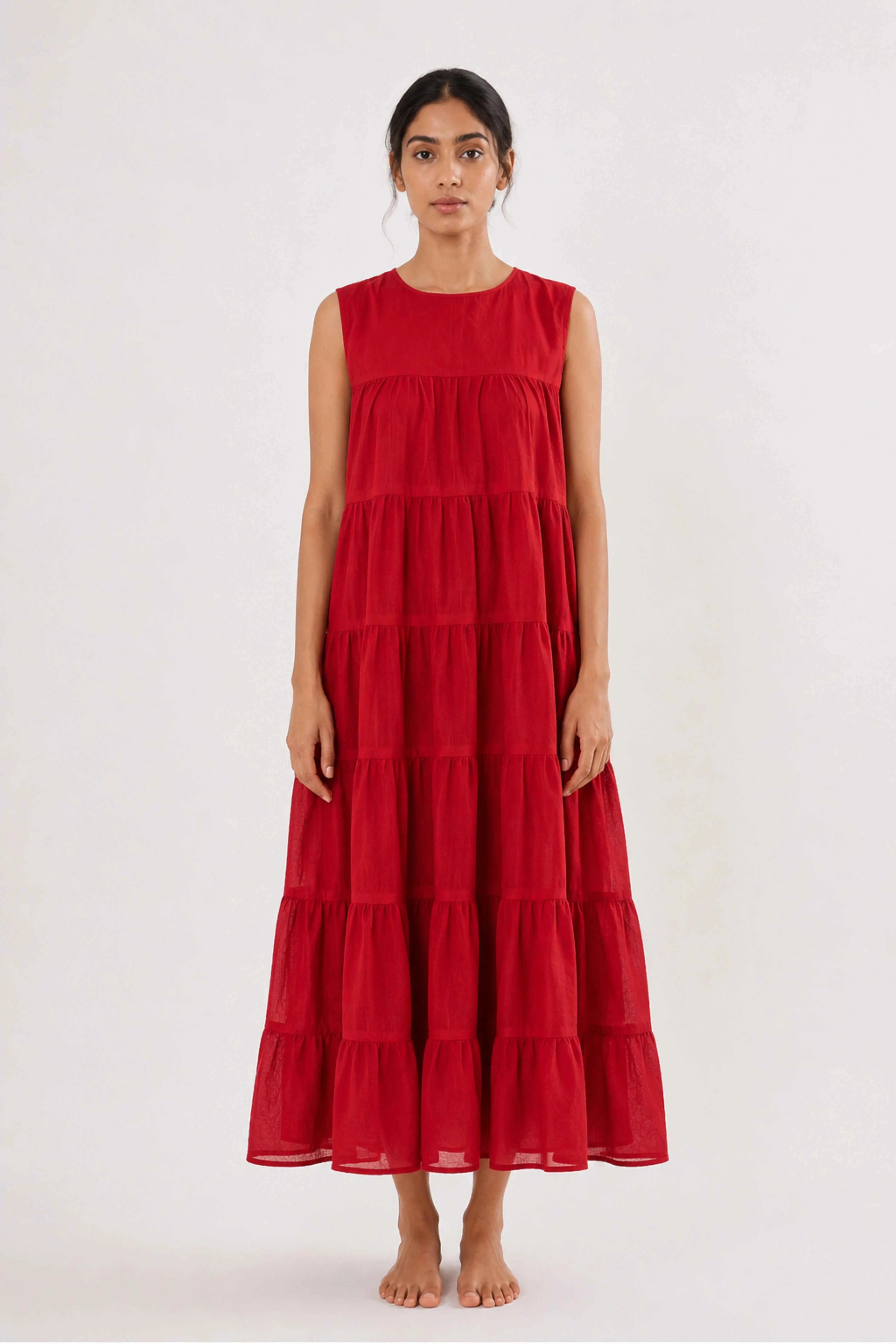 Tiered Cotton Dress