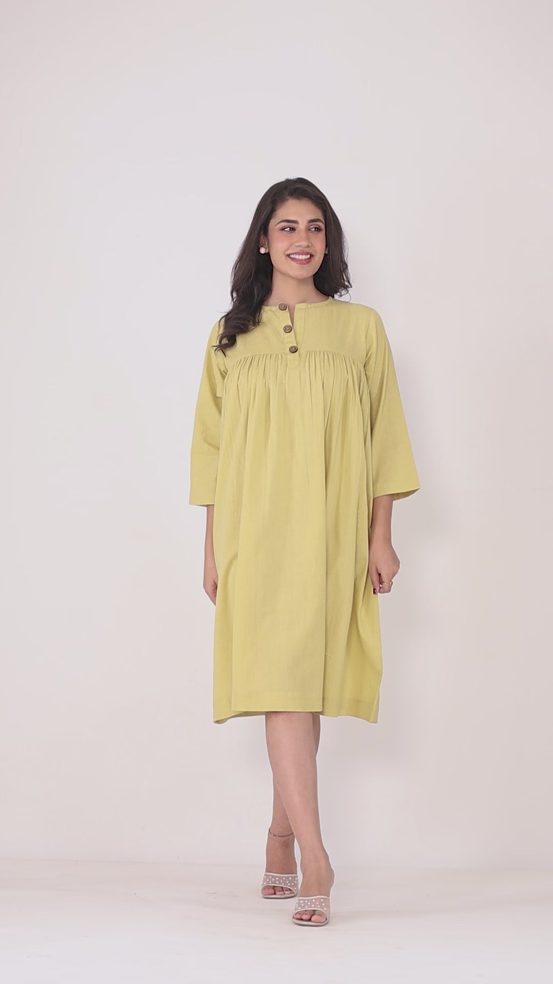 Cotton Flex Gather Dress
