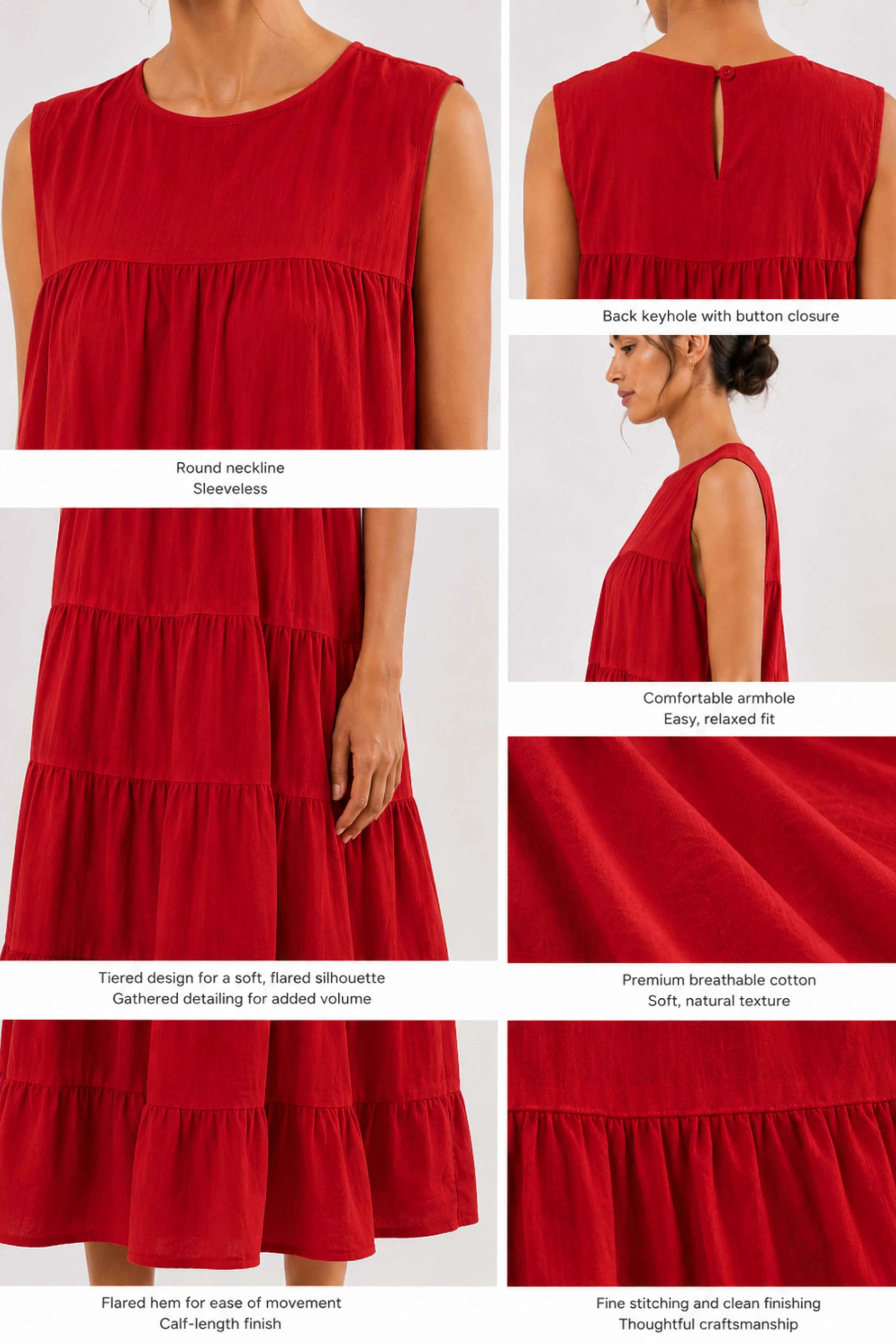 Tiered Cotton Dress